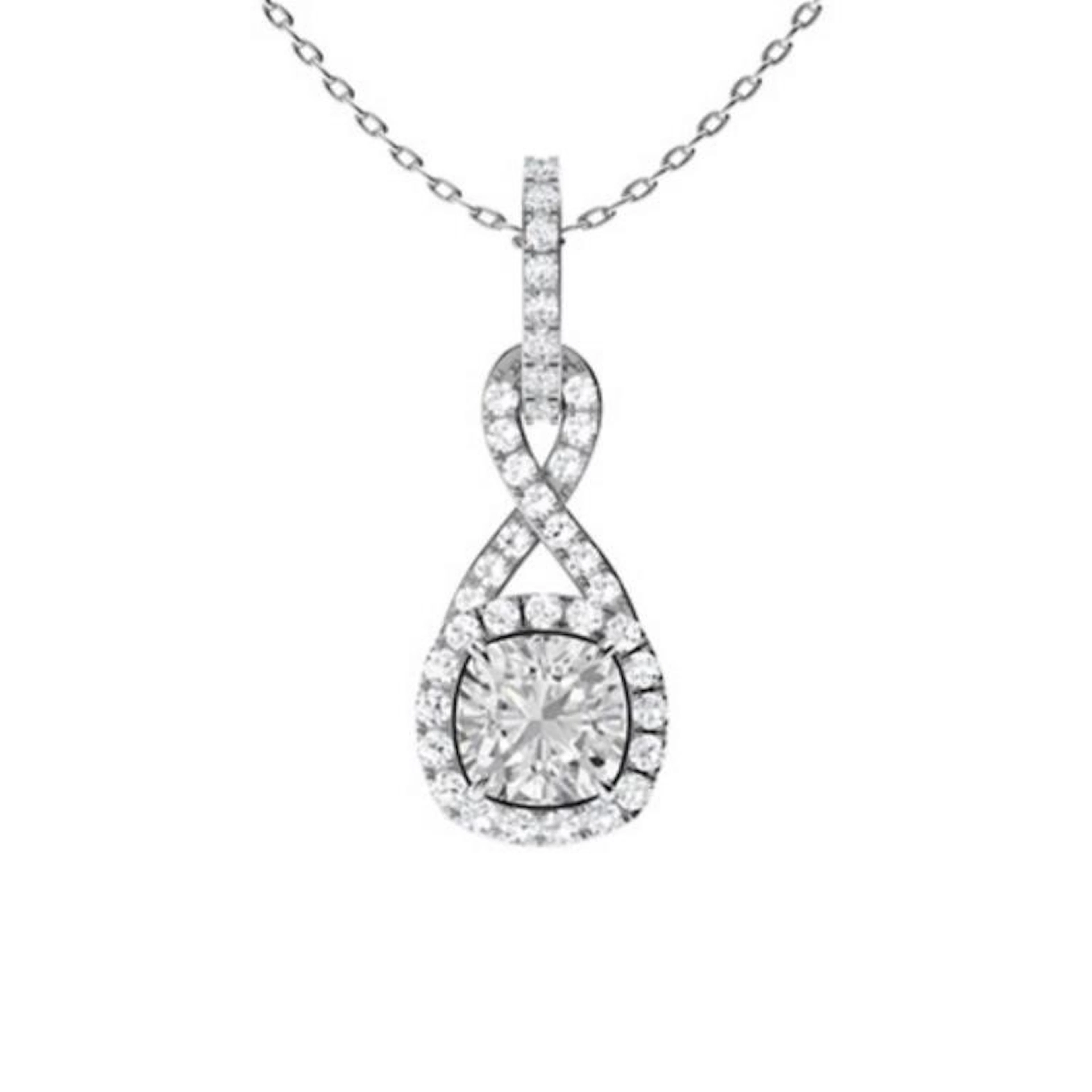 Gold & White Diamonds 3 Cts Necklace - E/VVS