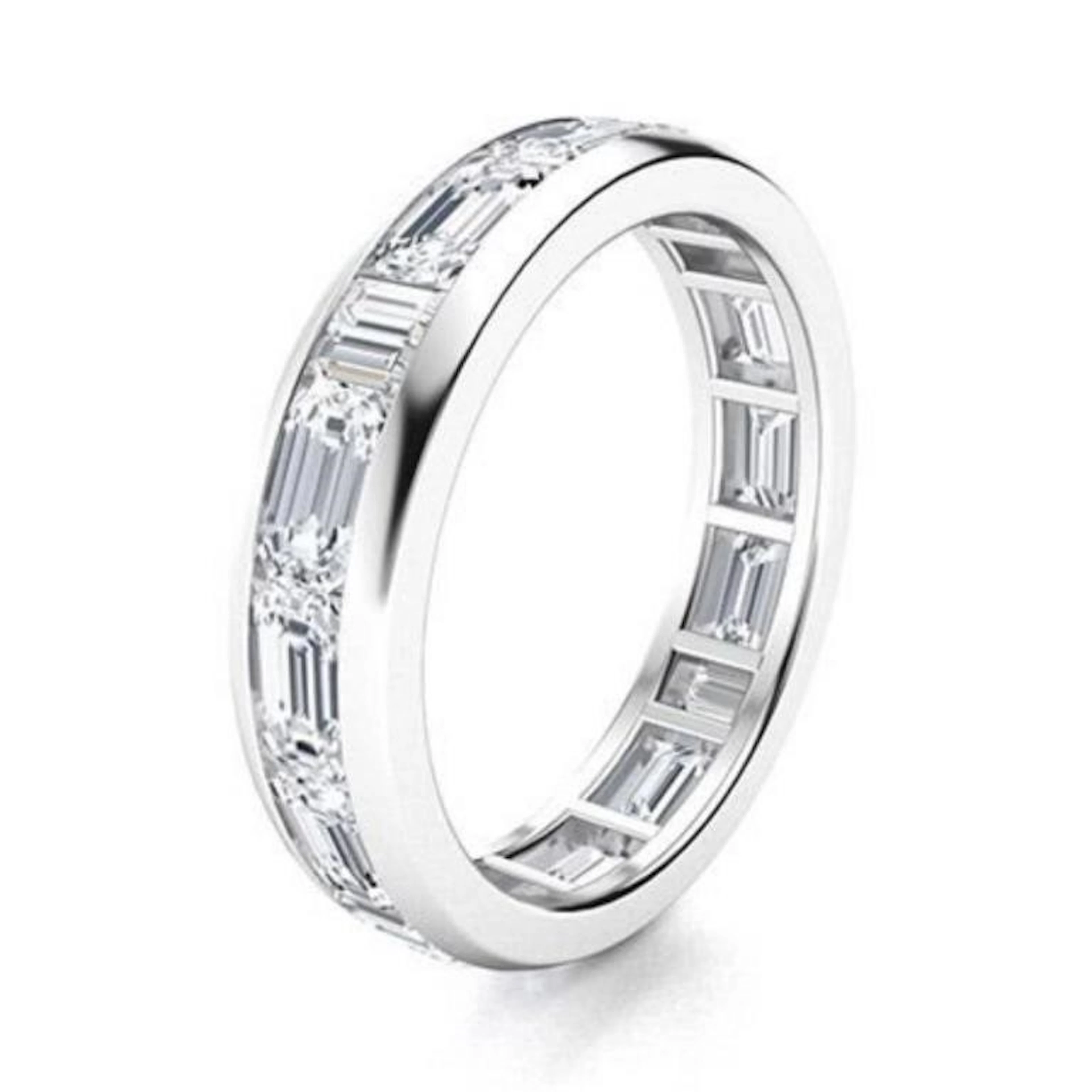 Gold & White Diamond 5.00 Cts Eternity Ring