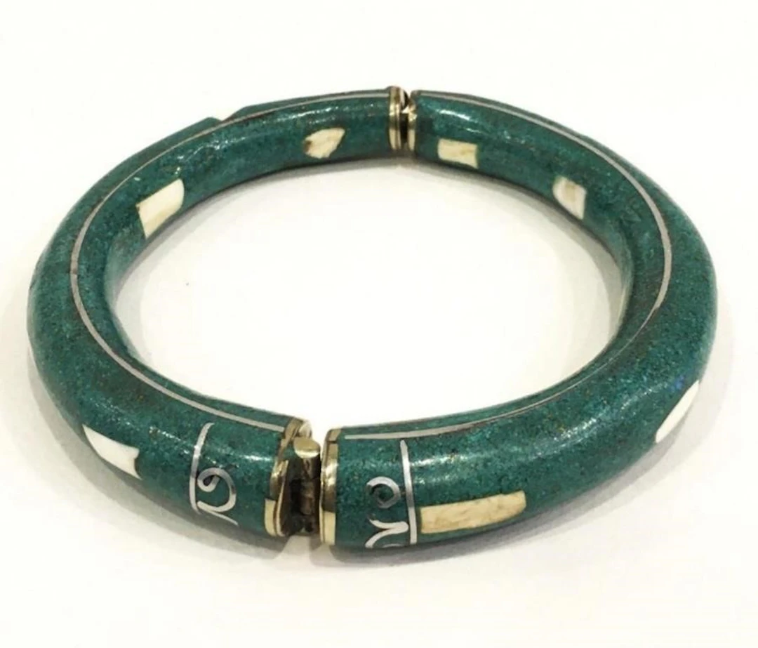 Natural Tibet Hand Made Turquoise & Sea Shell Bang