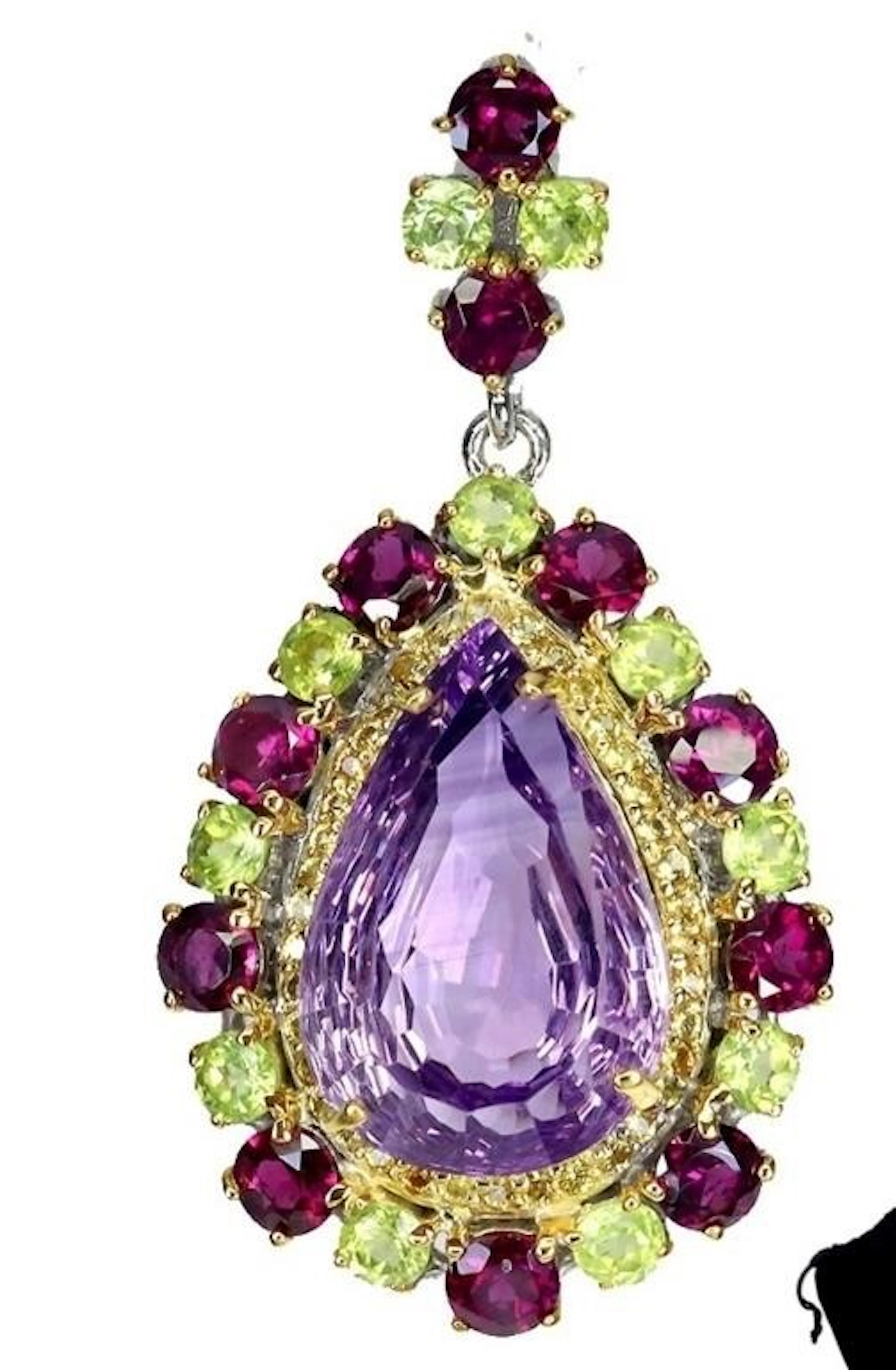 Natural Pear Brazil Ametrine 48.50 Cts Pendant