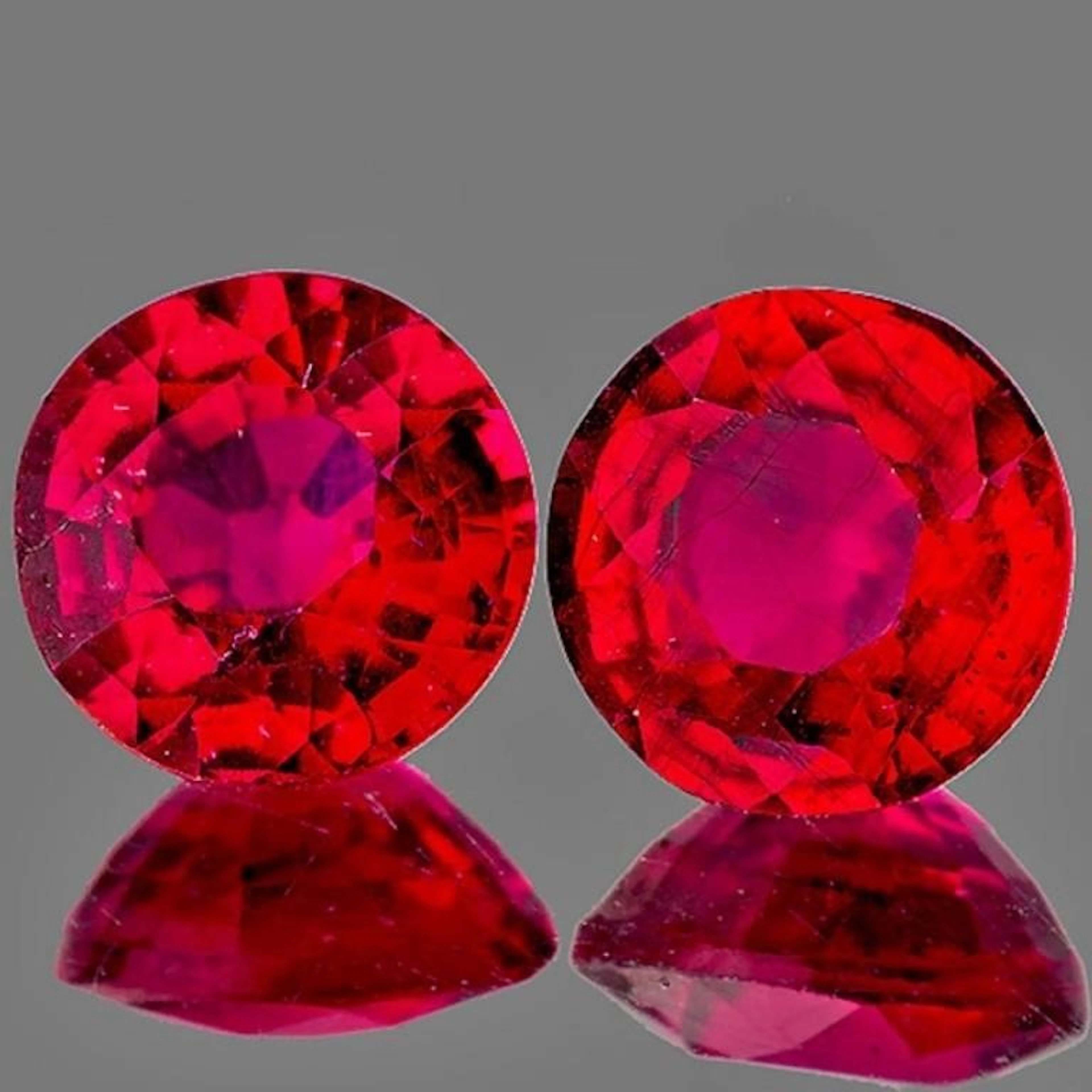 Natural Red Mozambique Ruby Pair [VS]