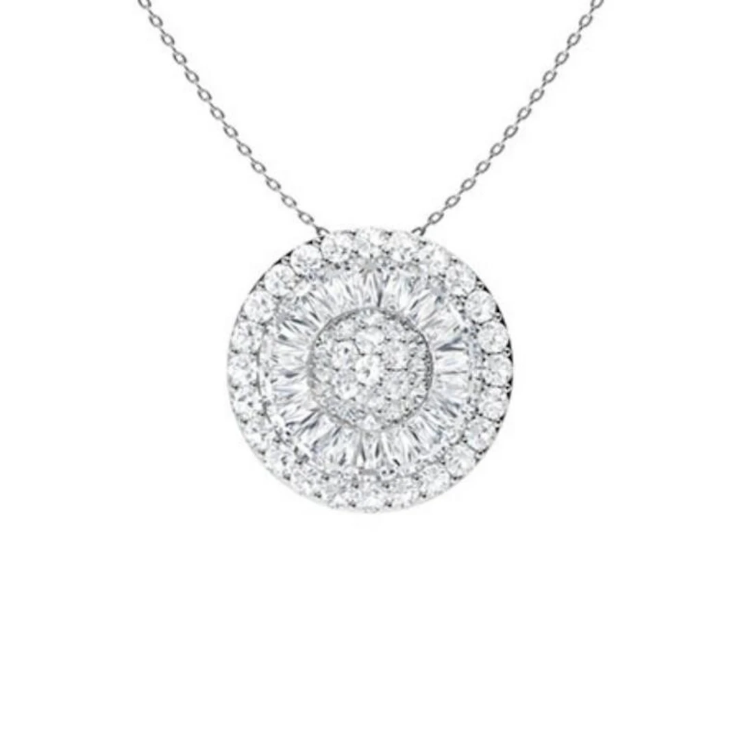 Gold & White Diamonds 3 Cts Necklace - E/VVS
