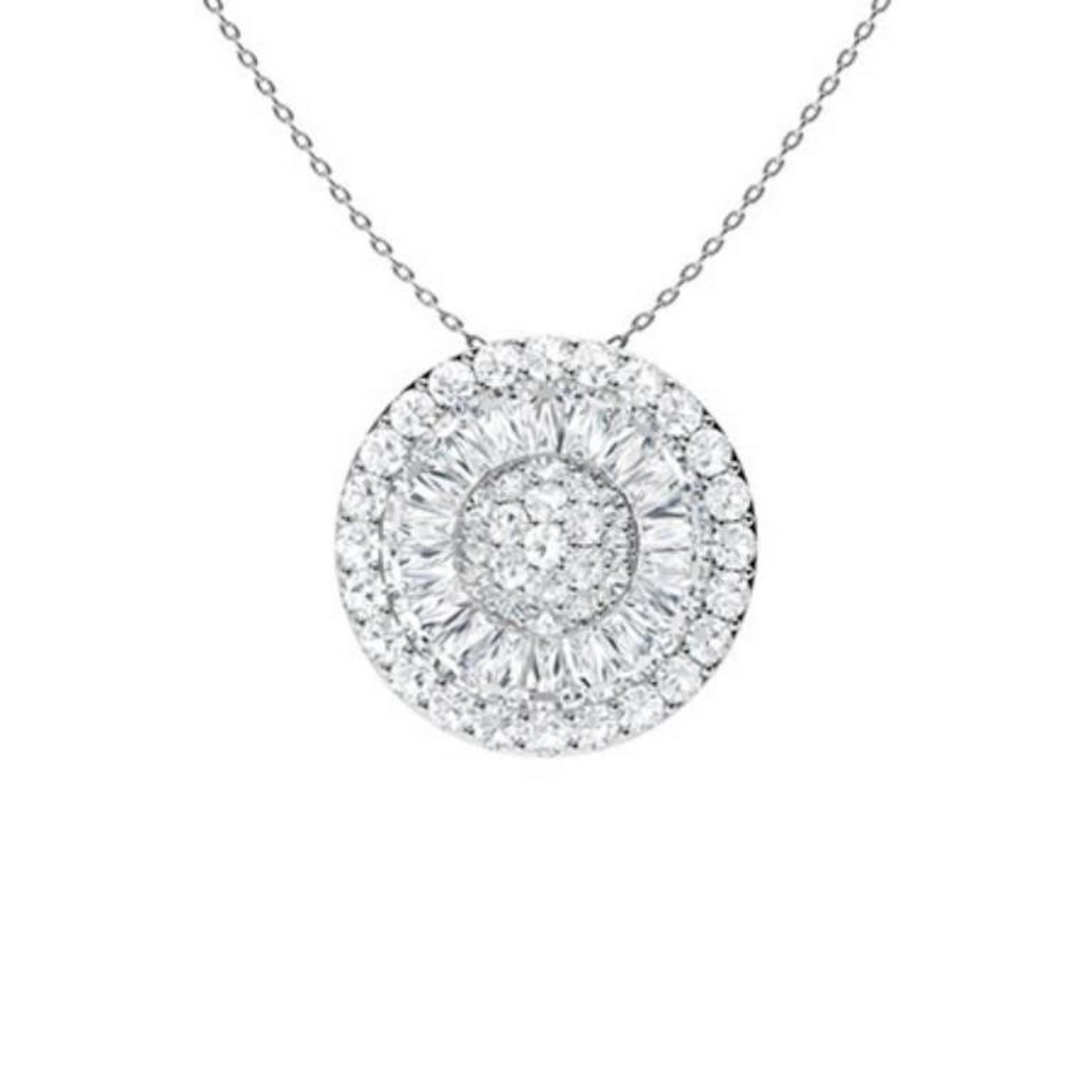 Gold & White Diamonds 3 Cts Necklace - E/VVS