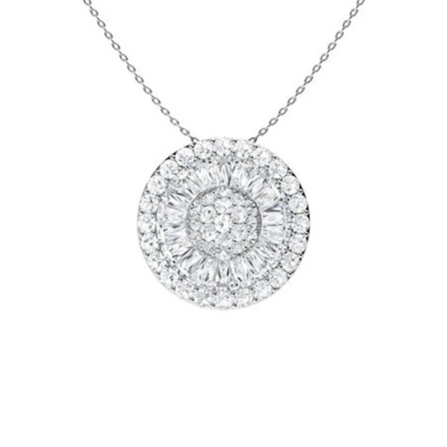 Gold & White Diamonds 3 Cts Necklace - E/VVS