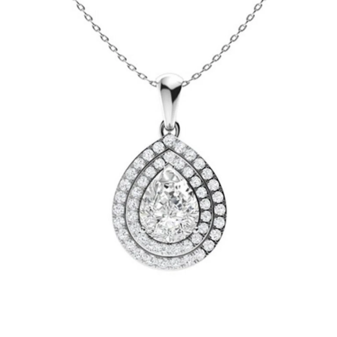 Gold & White Diamonds 2.50 Cts Necklace - E/VVS