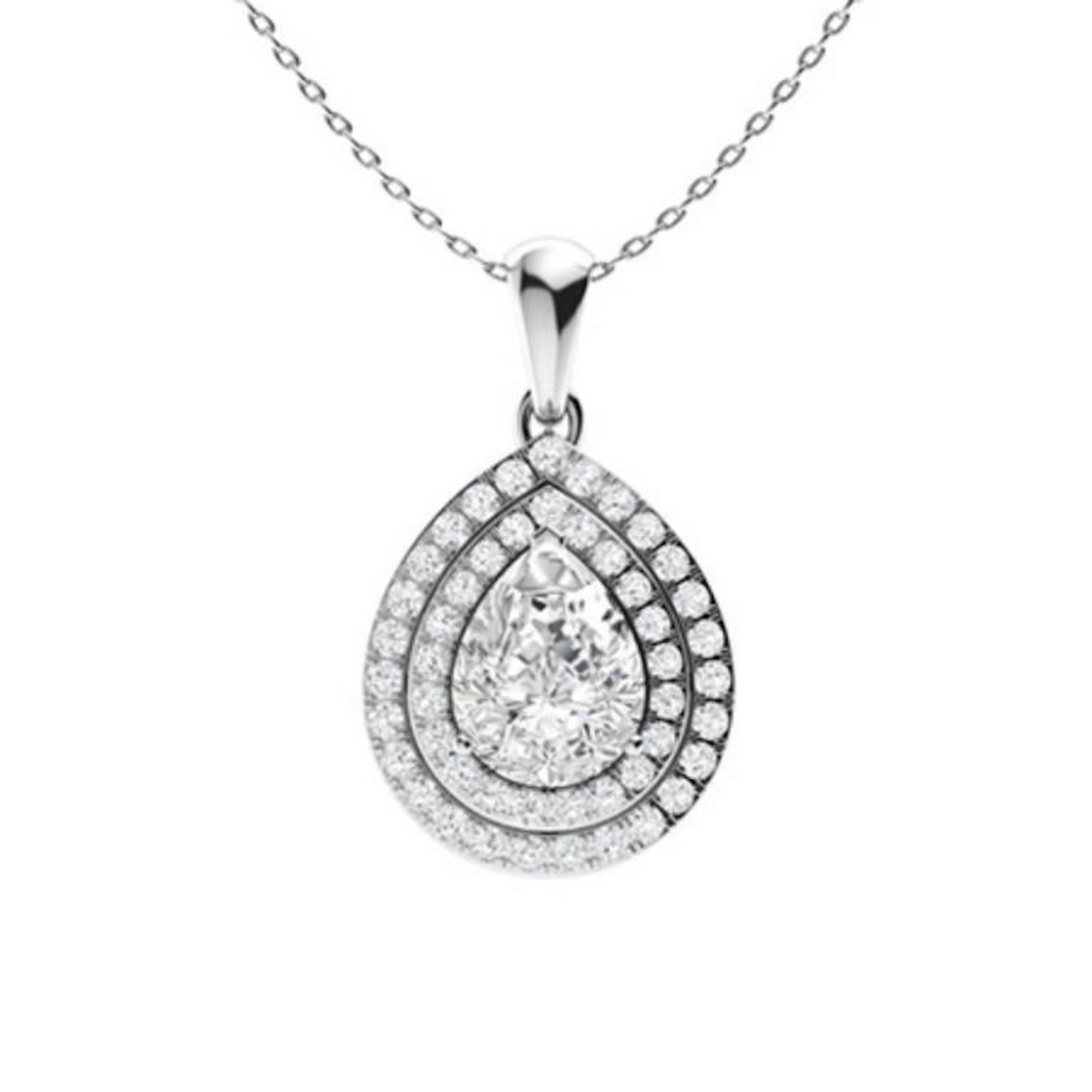 Gold & White Diamonds 2.50 Cts Necklace - E/VVS