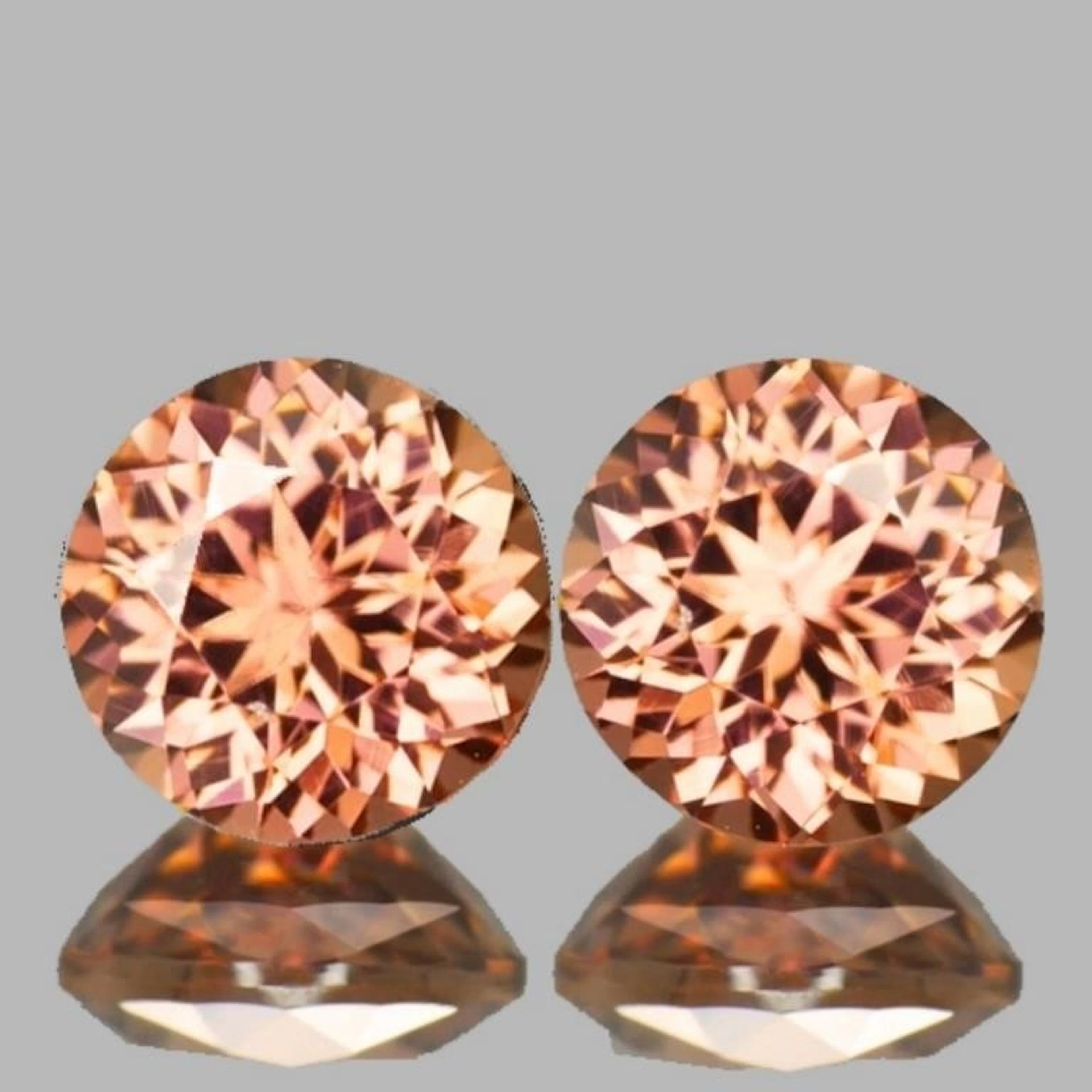 Natural Padparadscha Spinel Pair {Flawless-VVS}