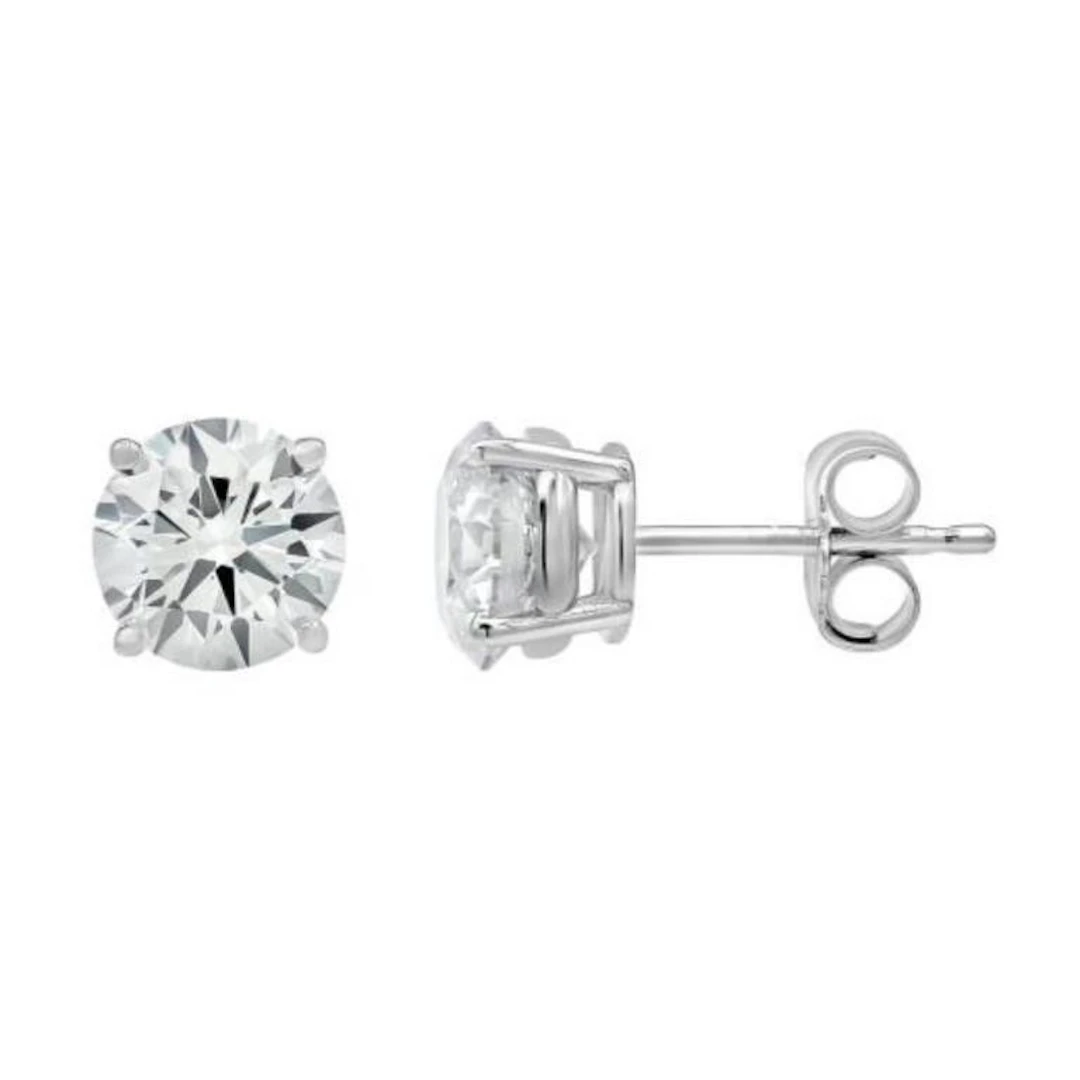 Gold & White Diamond 2.10 Cts D/VVS EarStuds - IG