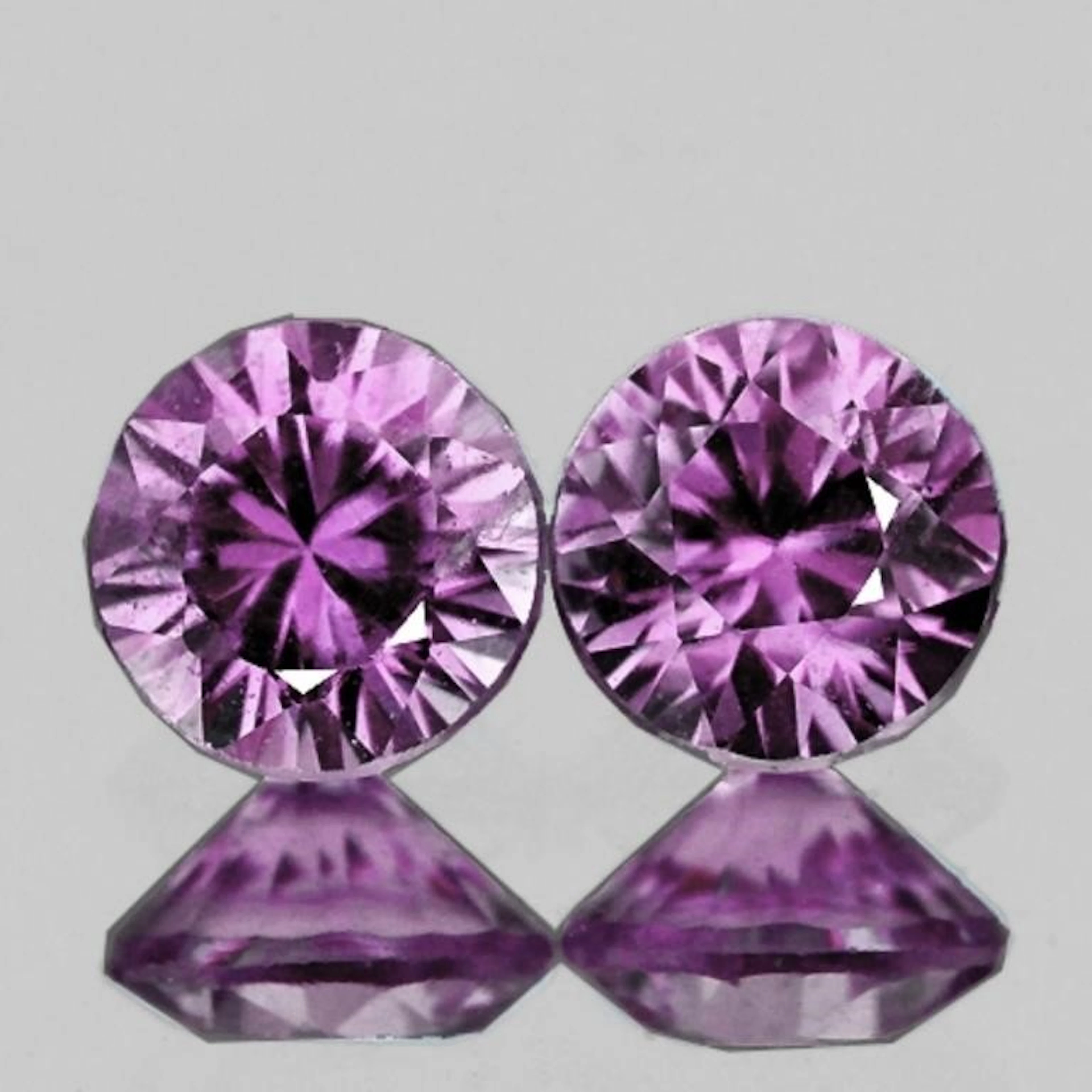 Natural Violet Pink Mahenge Spinel Pair{Flawless-