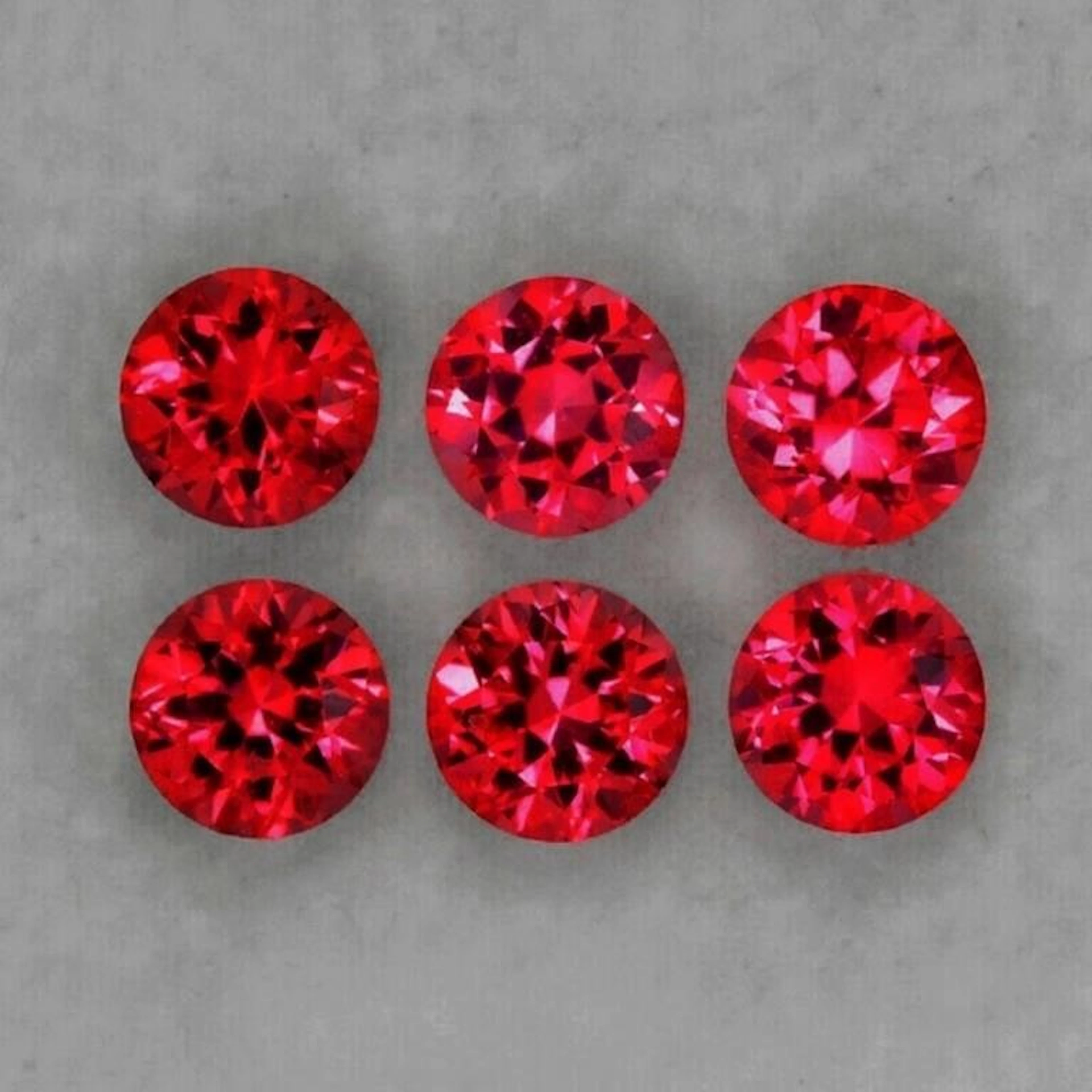 Natural Rare Jedi Burma Red Spinel 6 Pcs - VVS