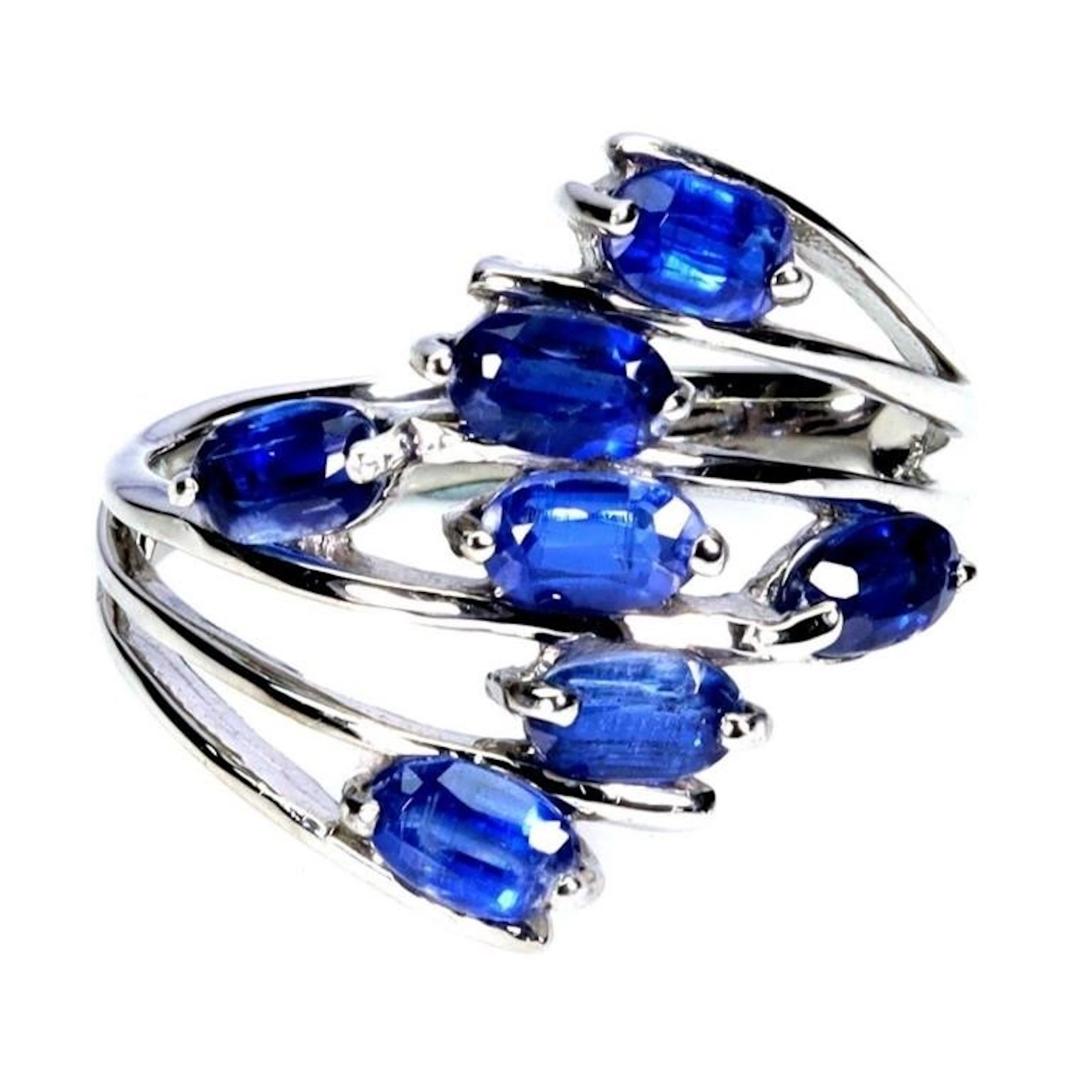 Natural Cornflower Blue Kyanite Ring