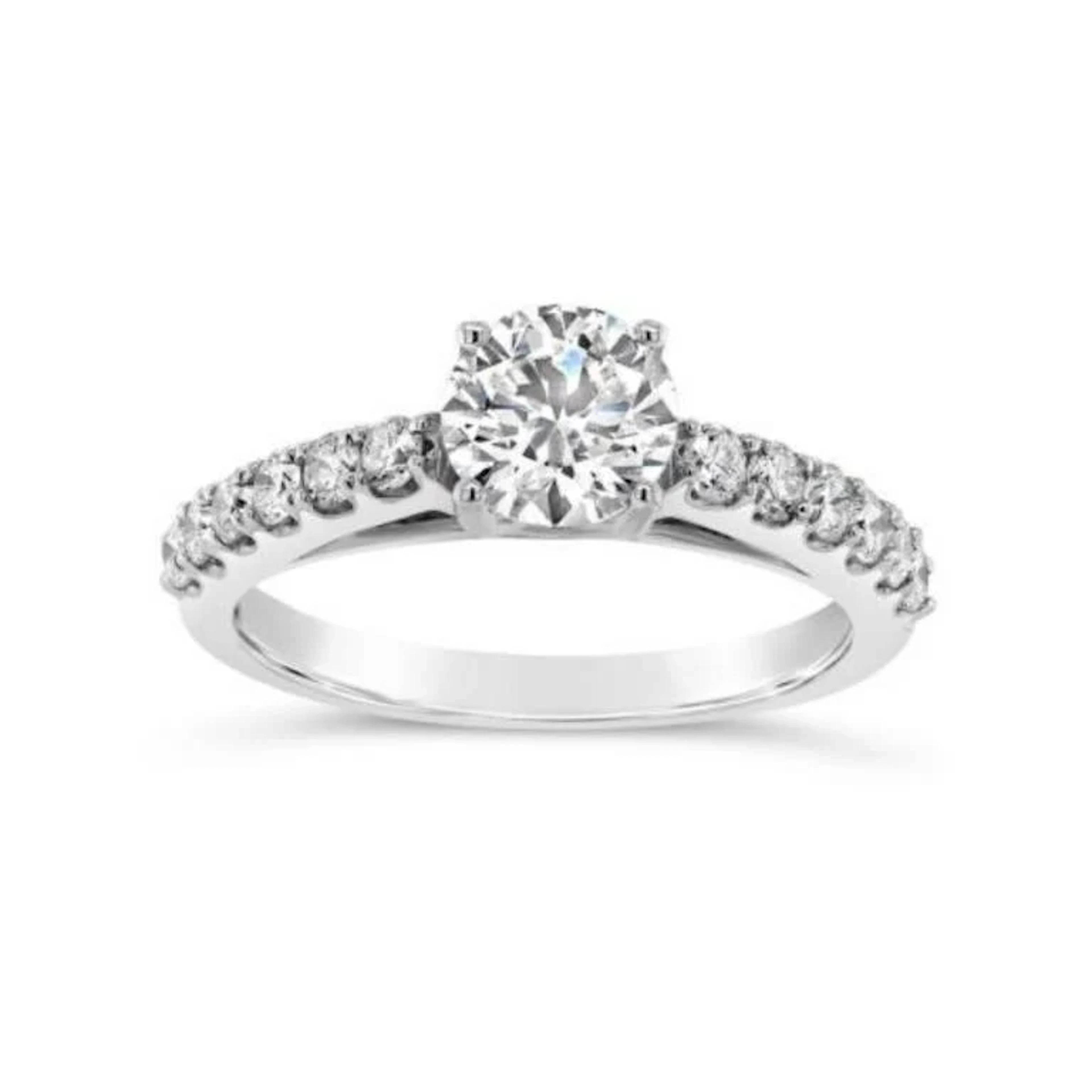 Gold & Brilliant White Diamond Ring 1.07 - E/VVS