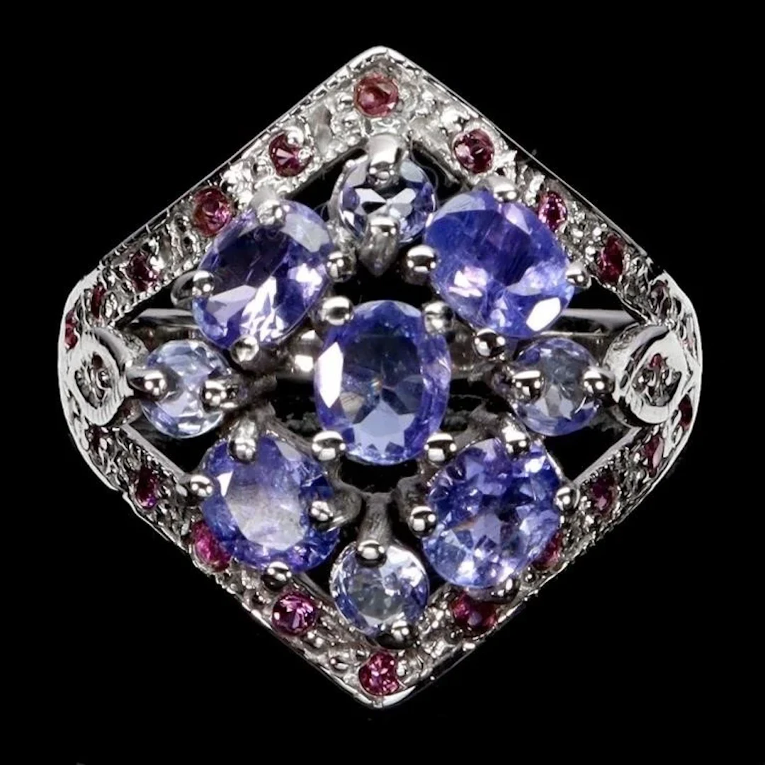 Natural Purple Tanzanite Ring