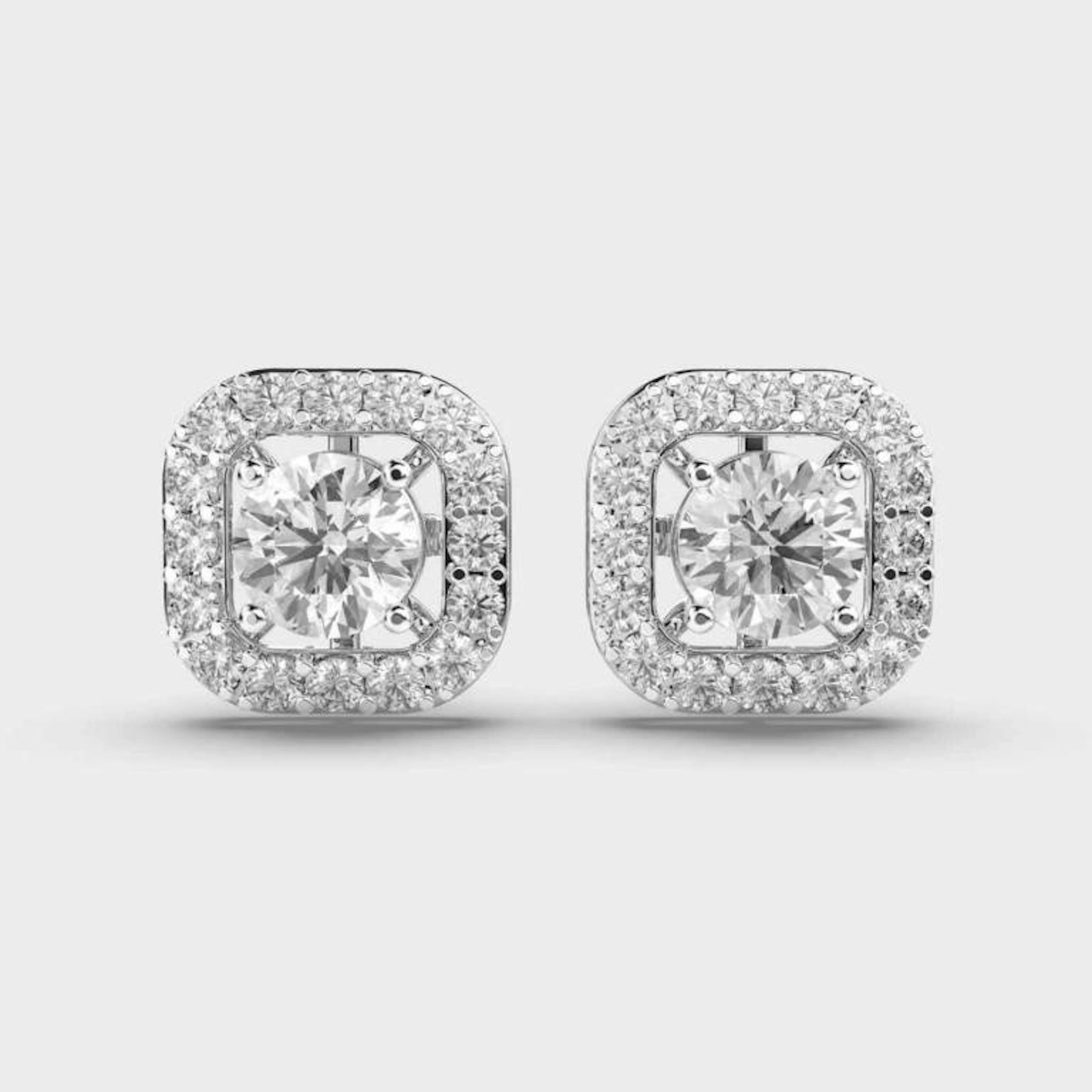 Gold & Lab Diamond 4.50 Cts Ear Studs