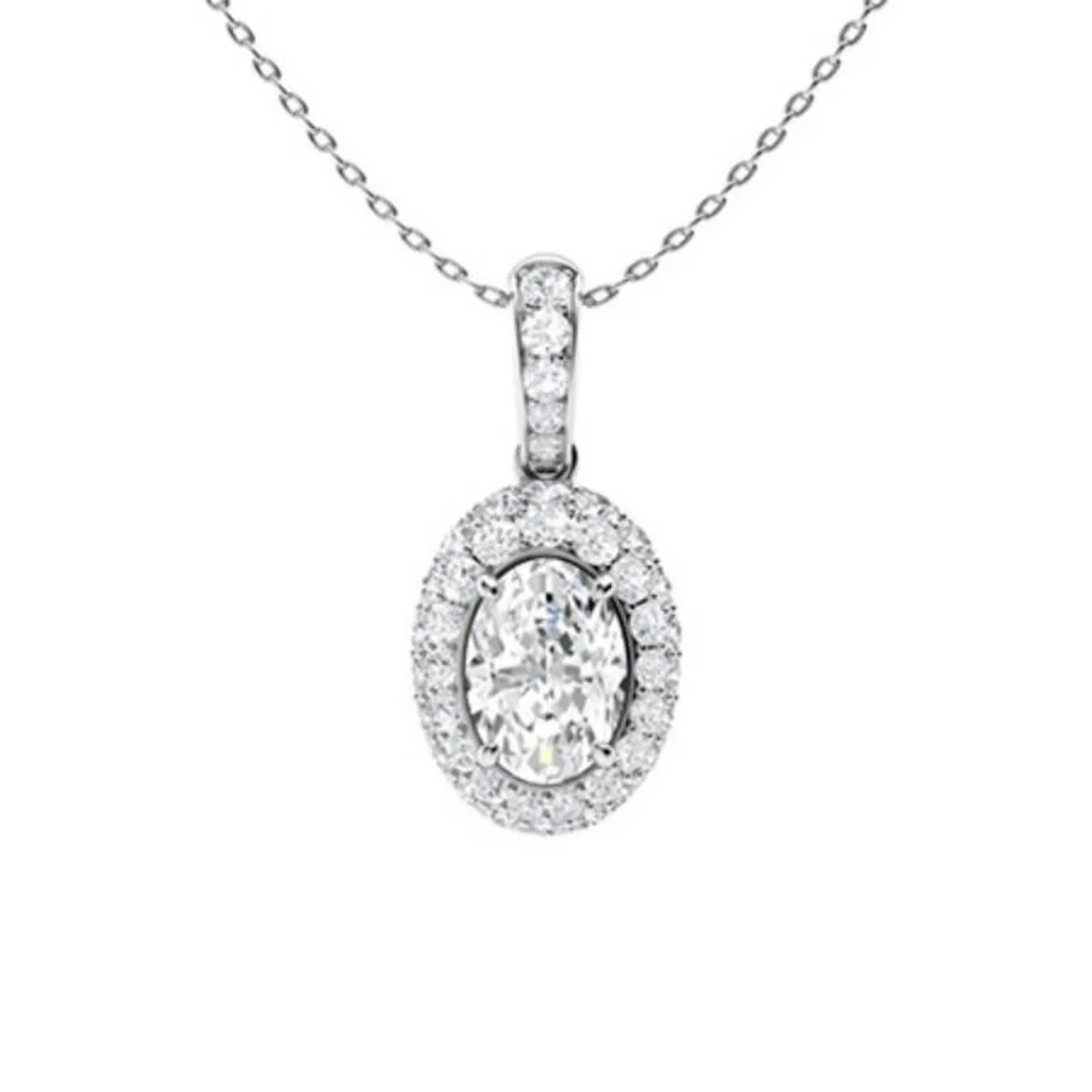 Gold & White Diamonds 3 Cts Necklace - E/VVS