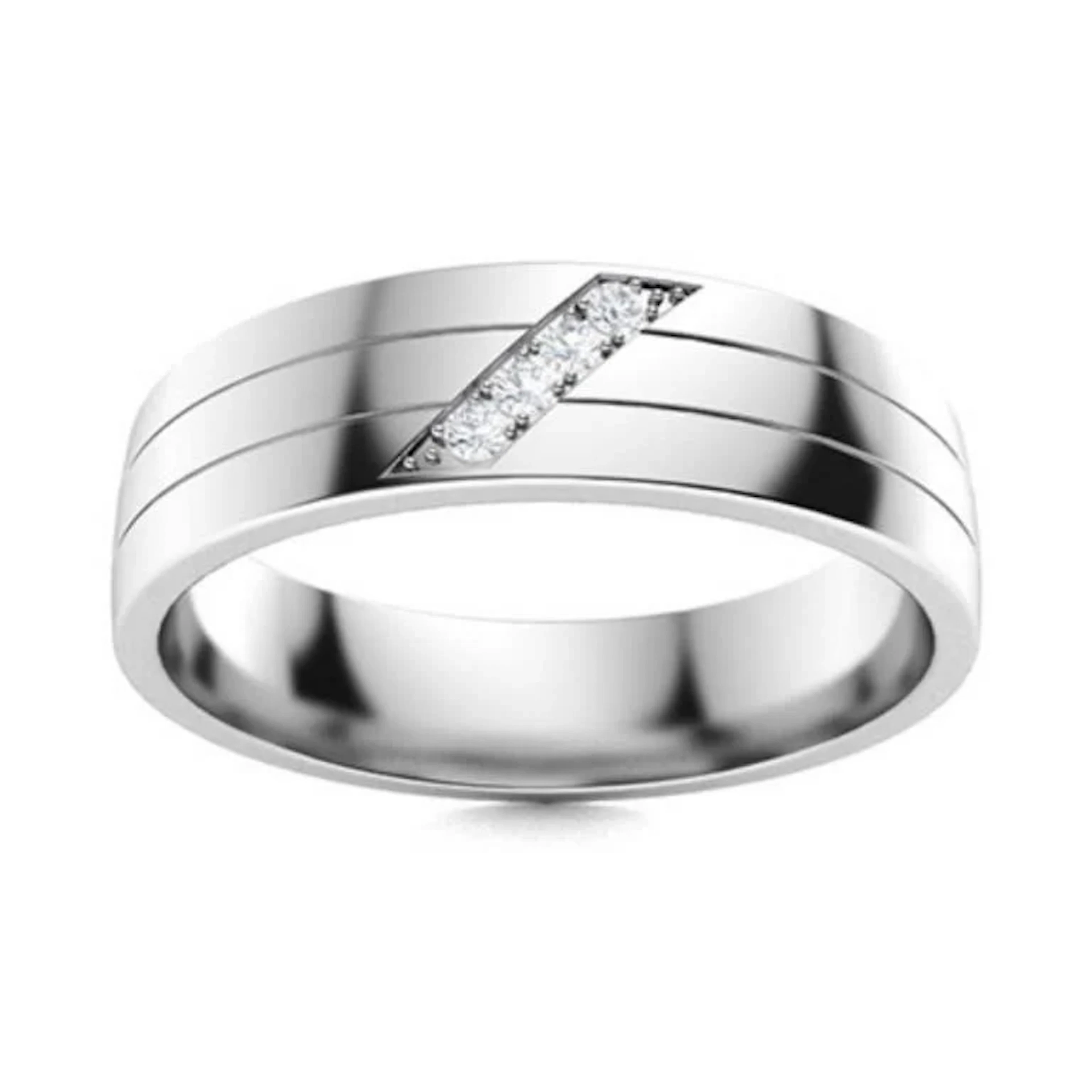 Gold & Brilliant White Diamond 1 Cts Ring - E/VVS