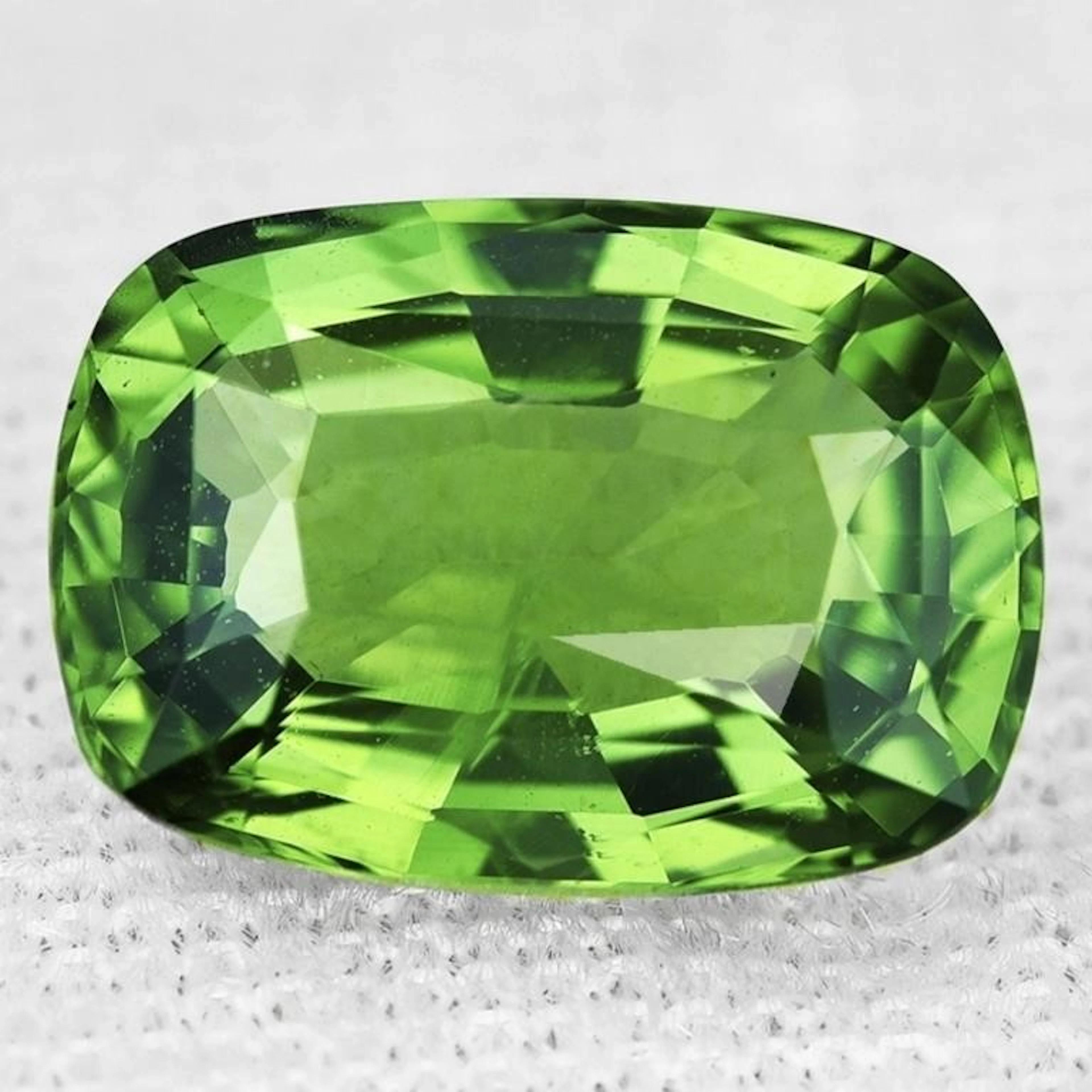 Natural Cushion Green Madagascar Apatite {Flawless