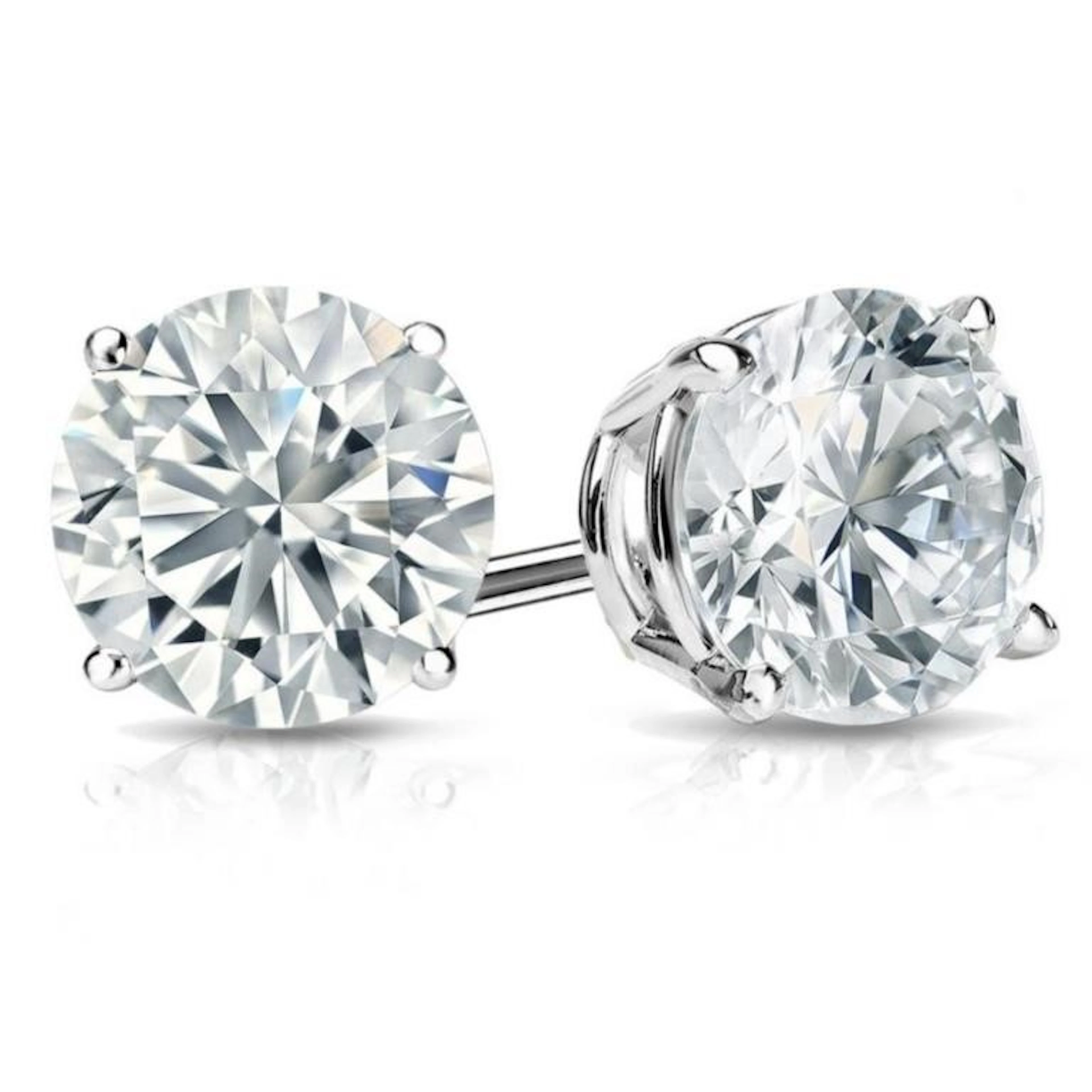 Gold & Lab Diamond 9.00 Cts E/VVS Earrings Studs