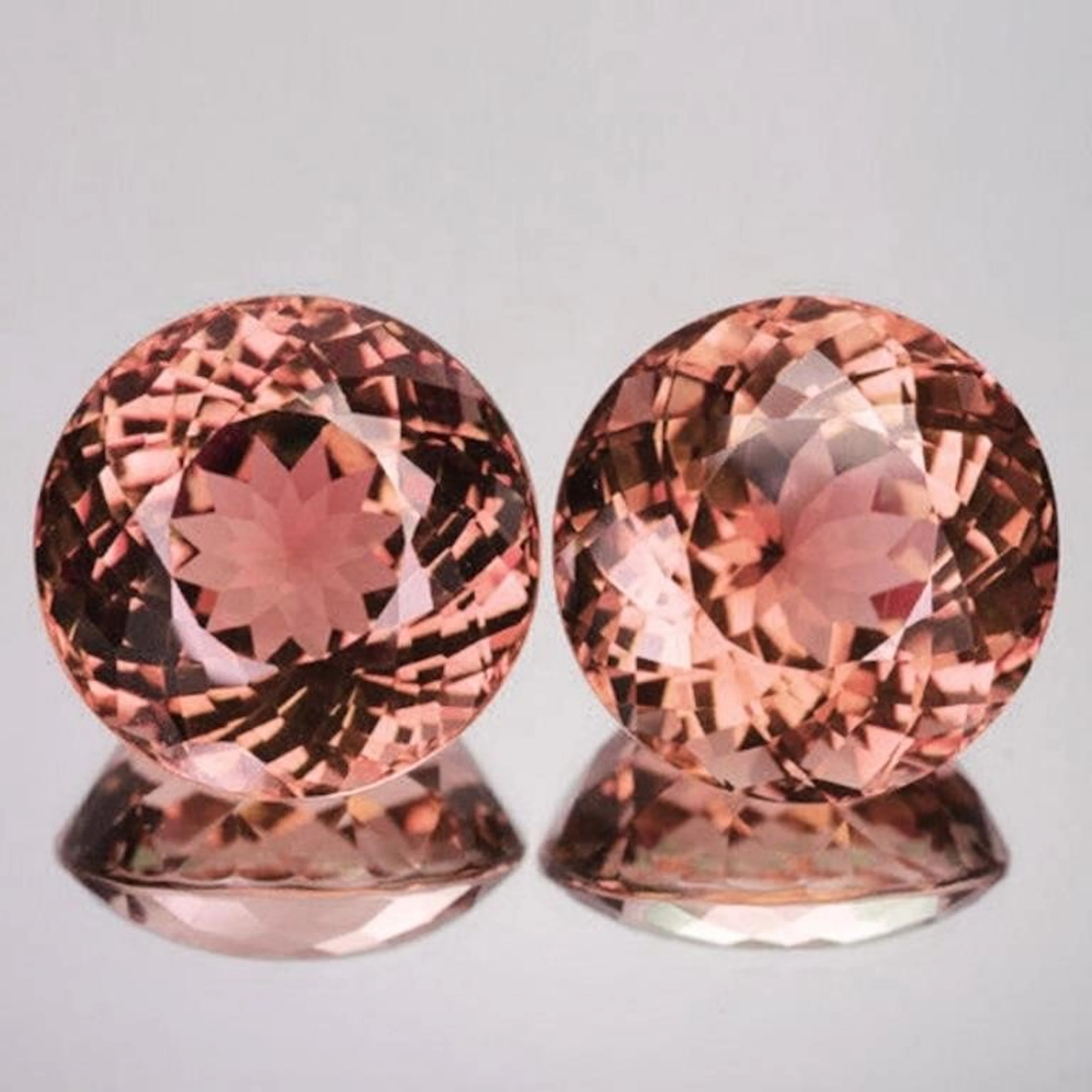 Natural Rare Golden Pink Sapphire Pair [Flawless-V
