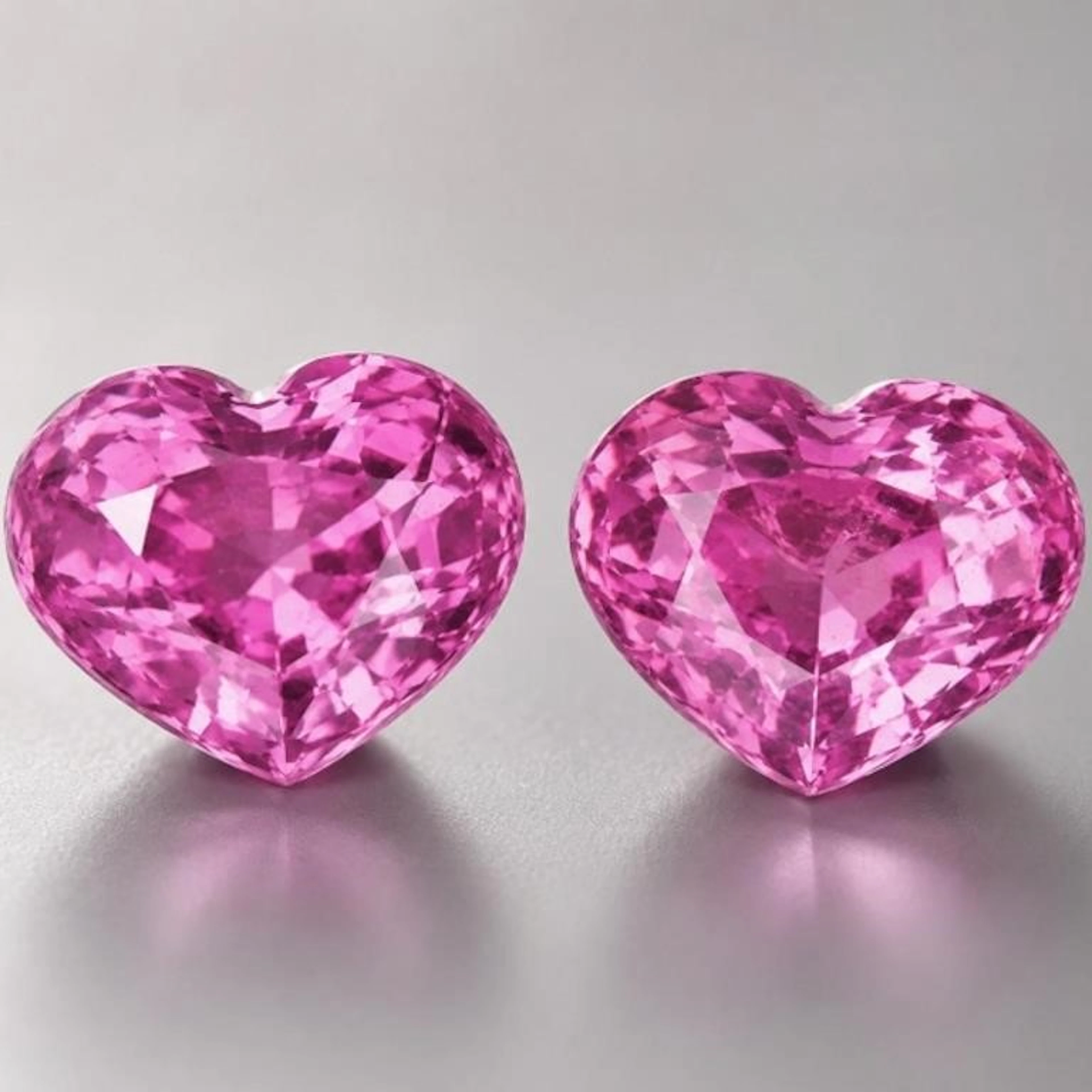 Natural Mahenge Heart Pink Spinel Pair [Flawless-V