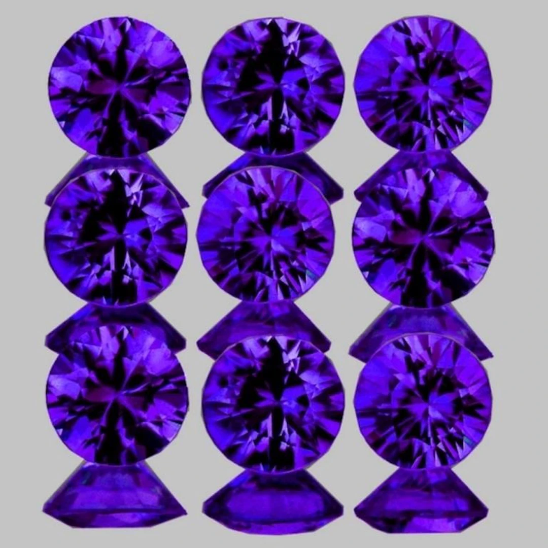 Natural Intense Purple Sapphire 9 Pcs [IF-VVS]