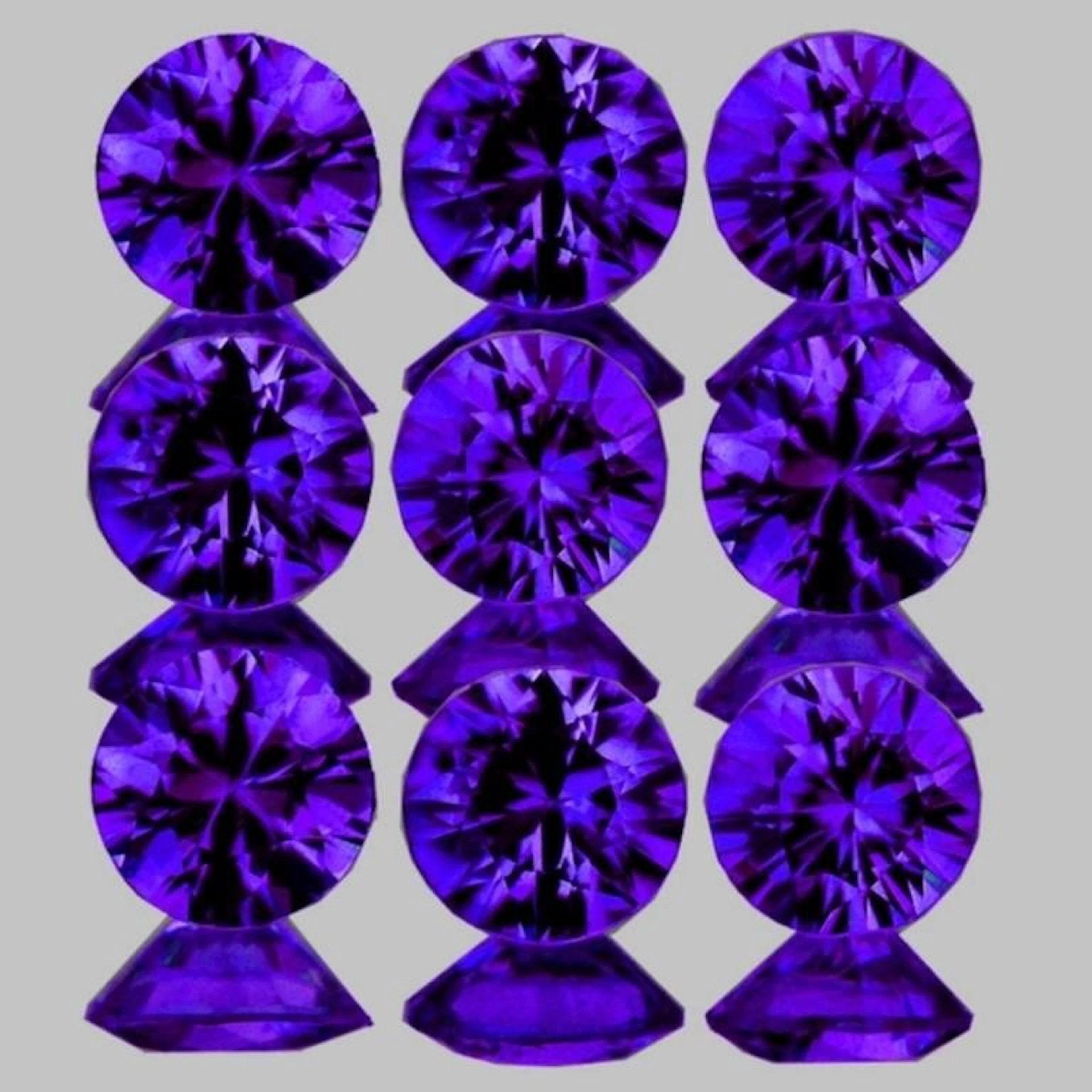 Natural Intense Purple Sapphire 9 Pcs [IF-VVS]
