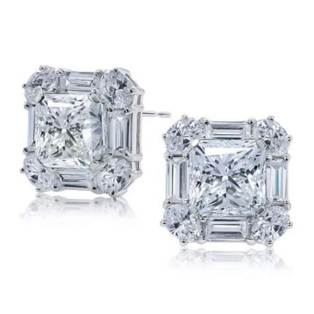 Stunning Princess Diamond Earstuds