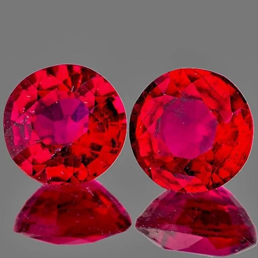 Natural Red Mozambique Ruby Pair [VS]