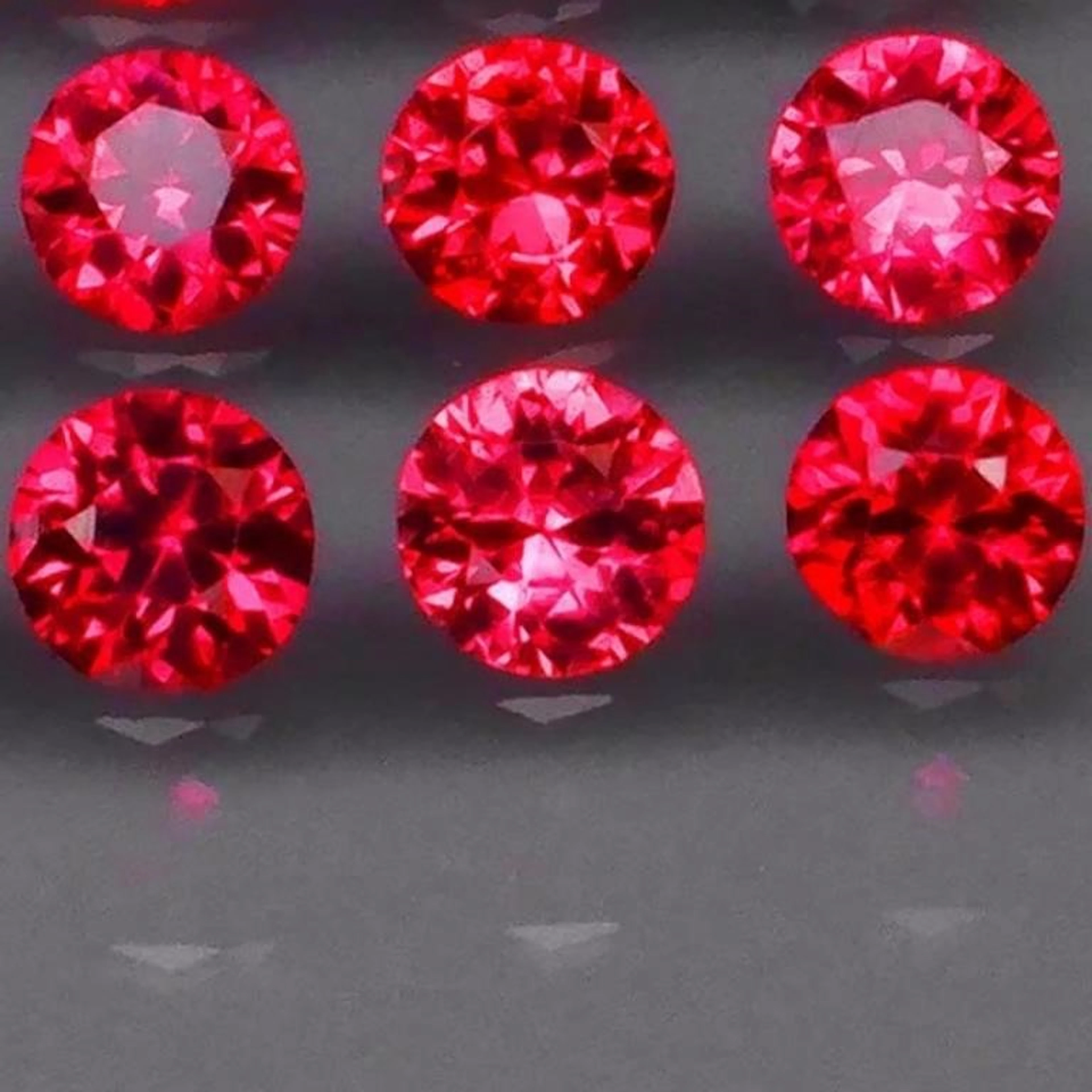 Natural Rare Jedi Burma Red Spinel 6 Pcs - VVS