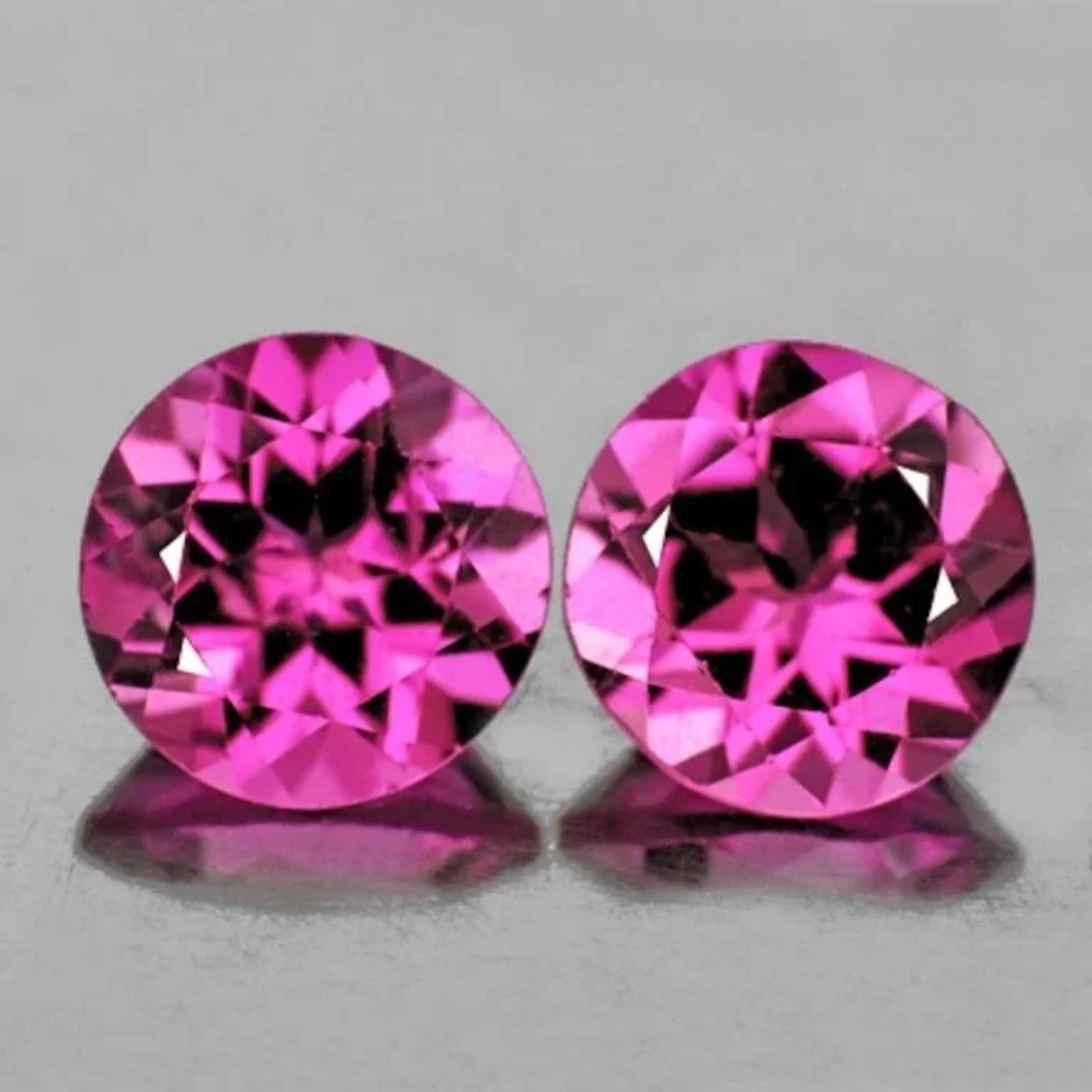 Natural AAA Pink Tourmaline Pair{ Flawless-VVS }