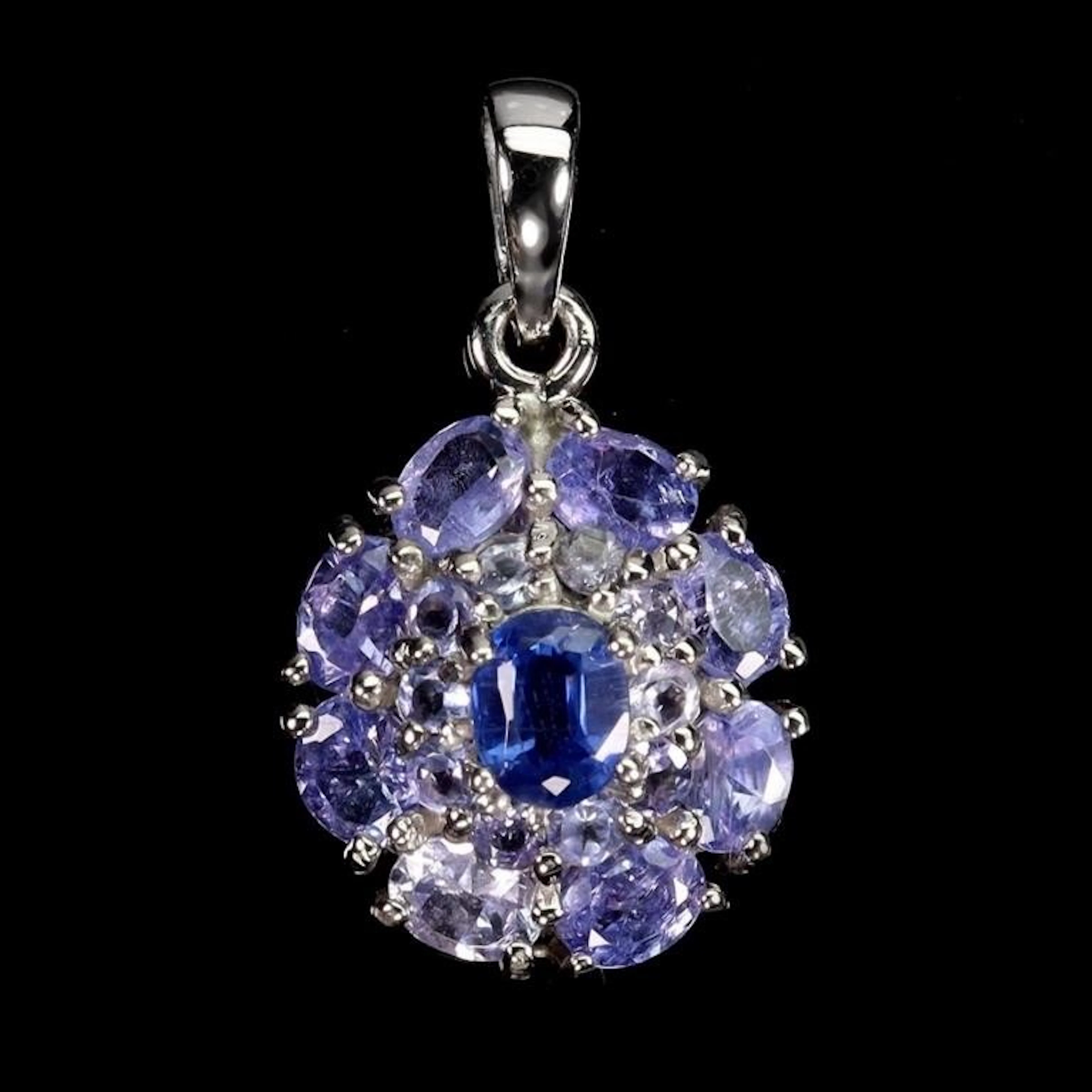 Natural Tanzanite & Kaynite Pendant