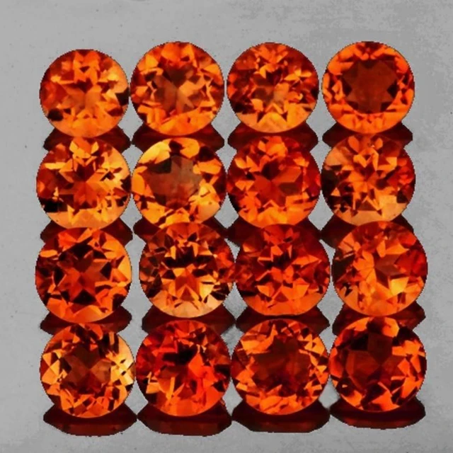 Natural Madeira Golden Orange Citrine 25 Pcs {Flaw