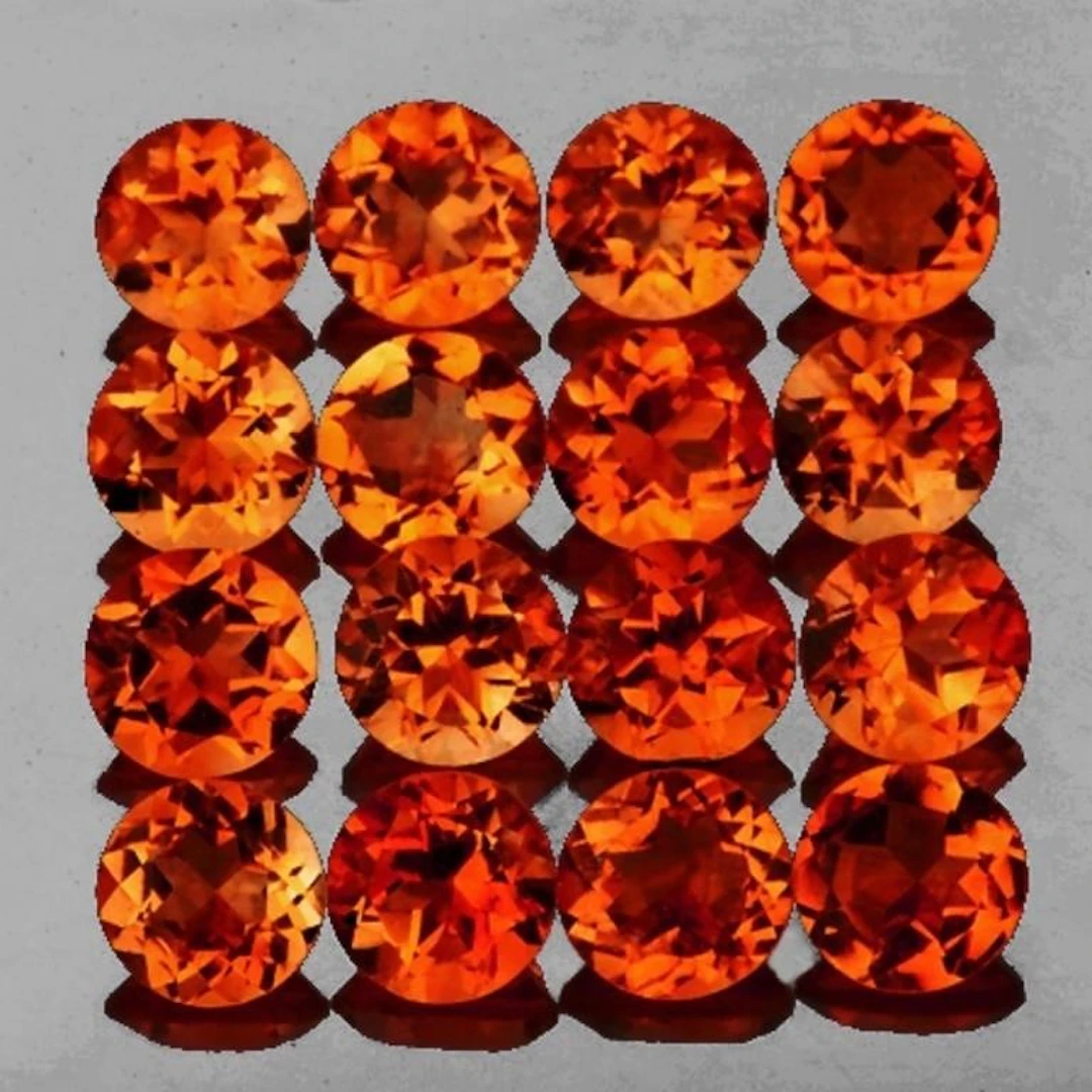 Natural Madeira Golden Orange Citrine 25 Pcs {Flaw