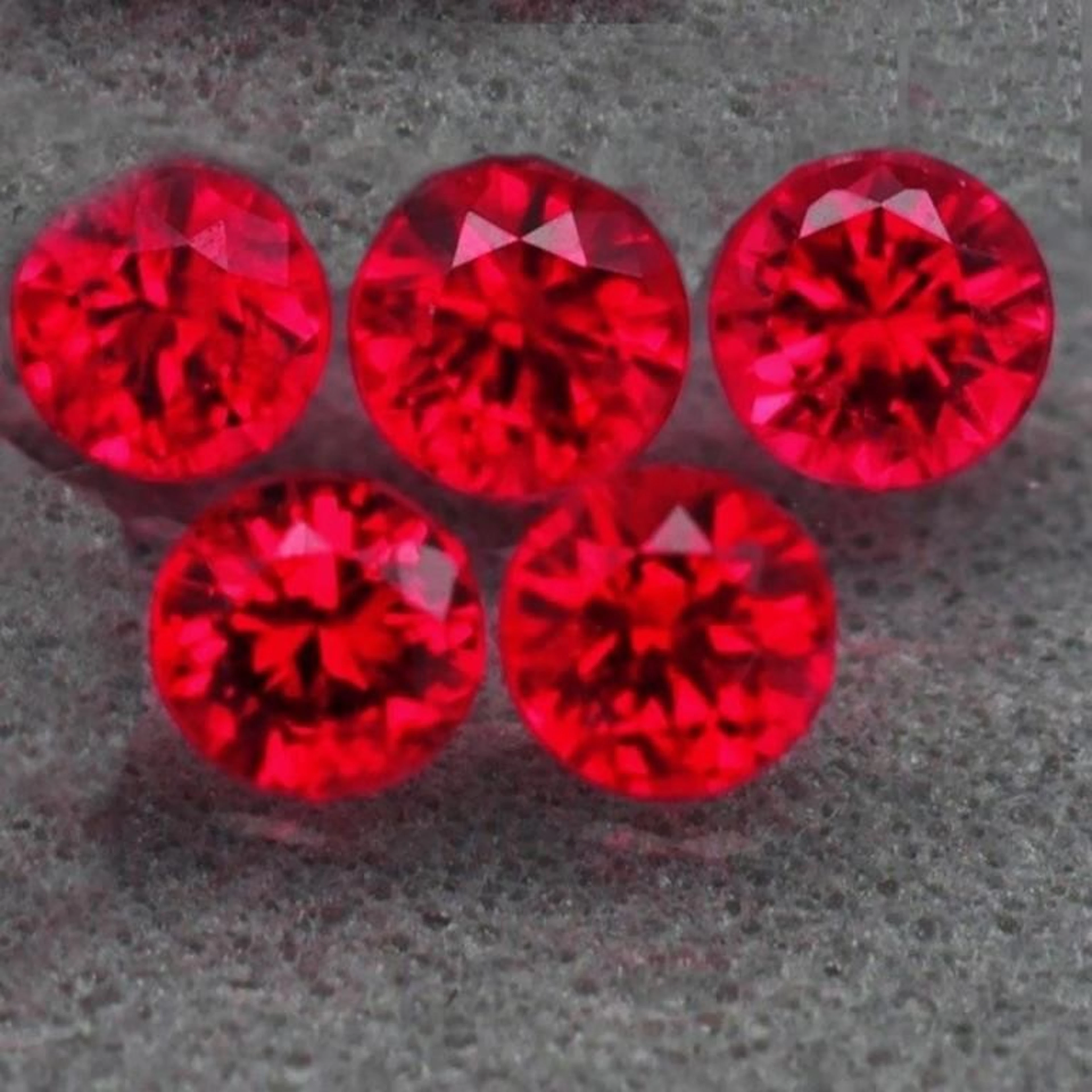 Natural Rare Jedi Burma Red Spinel 5 Pcs - VVS