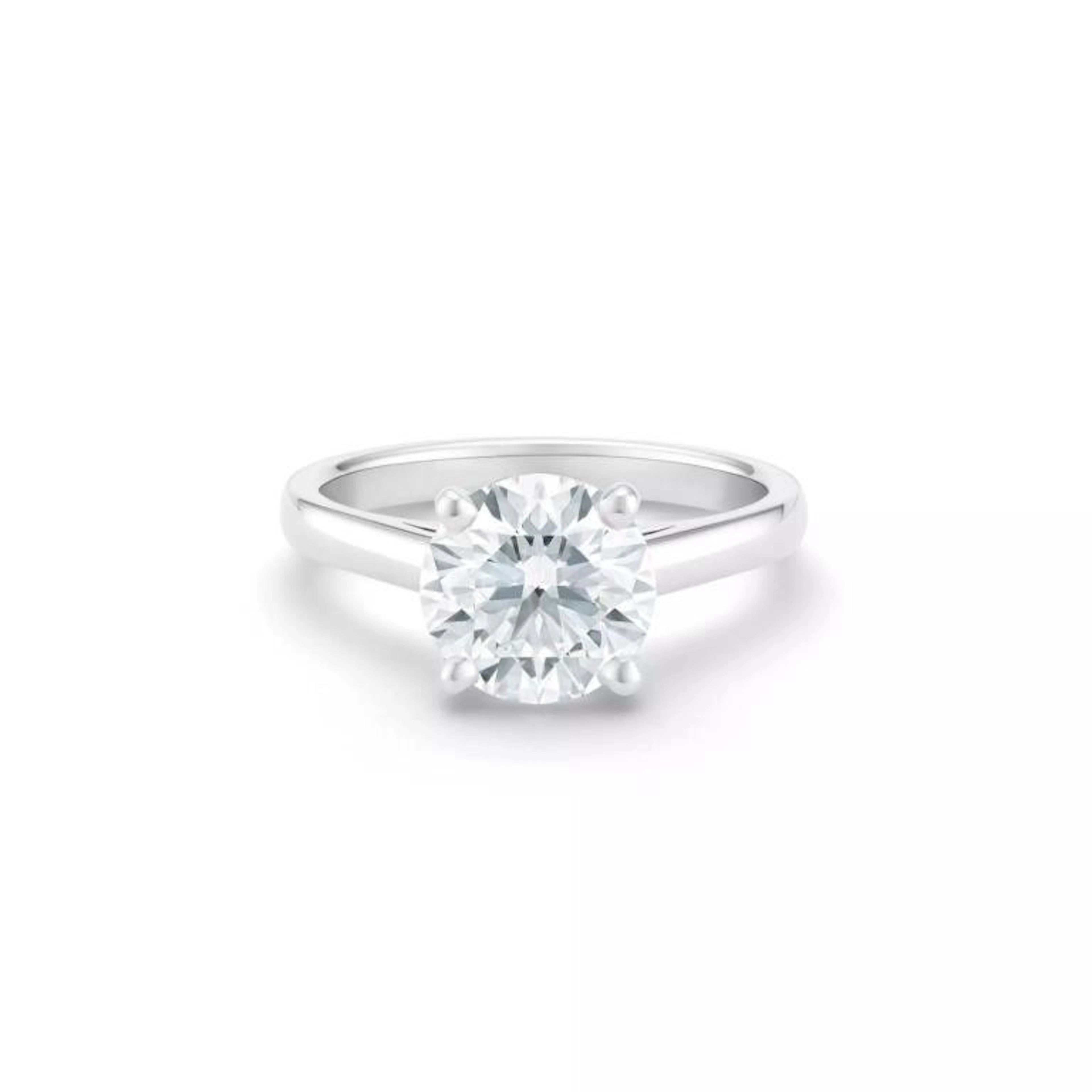 Gold & White Diamond 2.25 Cts Ring - E/VVS Certifi