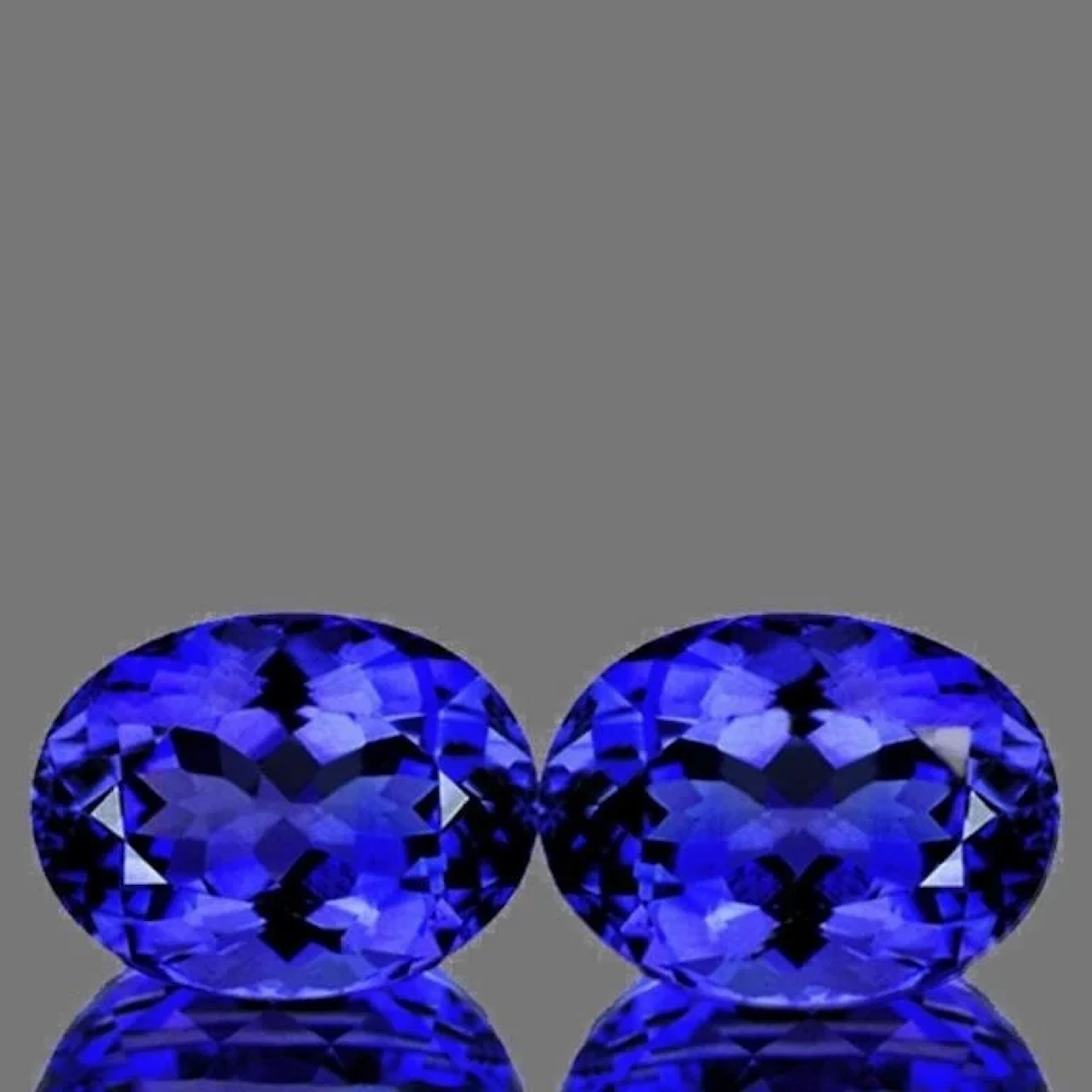 Natural Purple Blue Tanzanite Pair [Flawless-VVS
