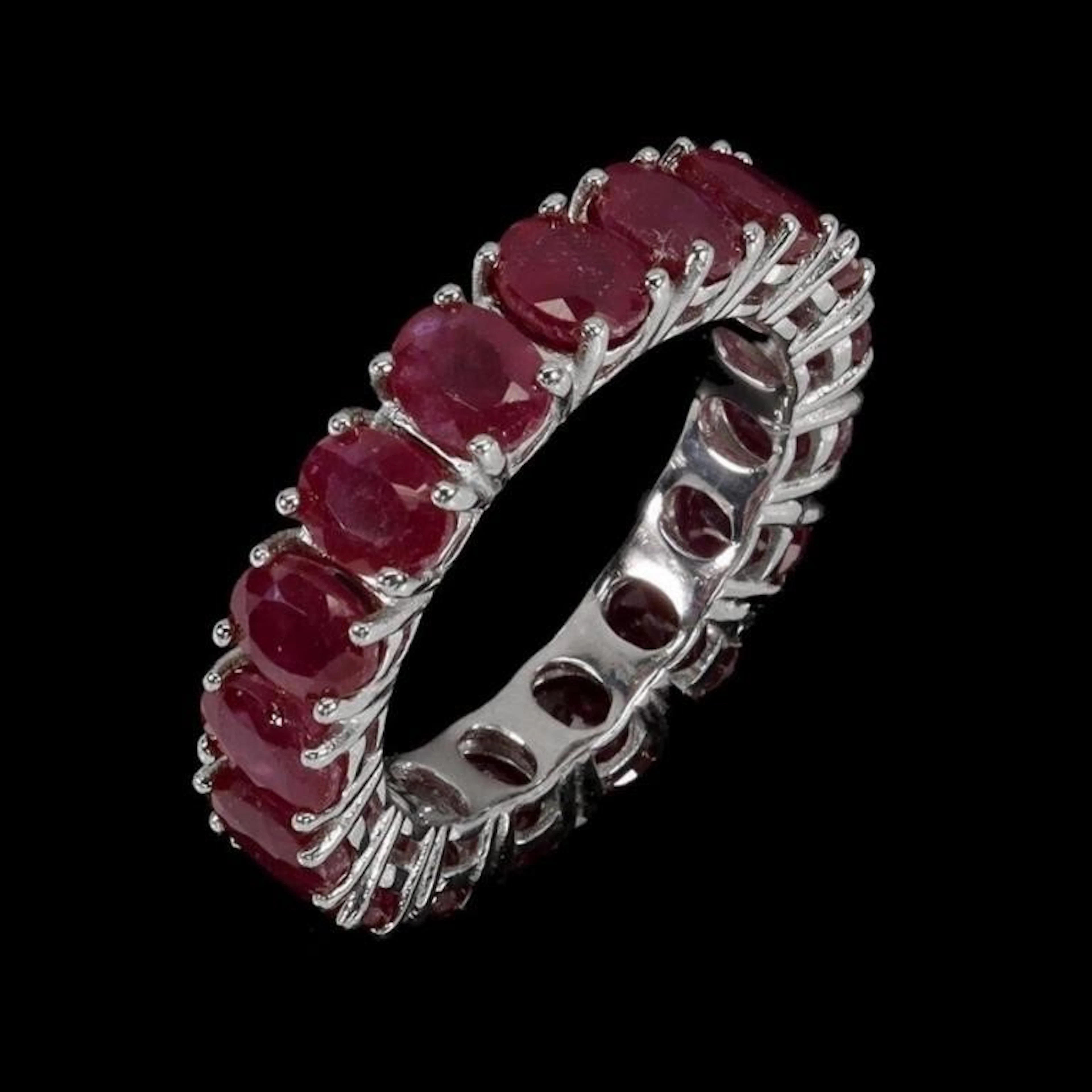 Natural Pigeon Blood Ruby Eternity Ring