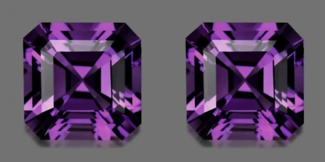 Natural Asscher Amethyst Pair 10.00 MM - FL/VVS