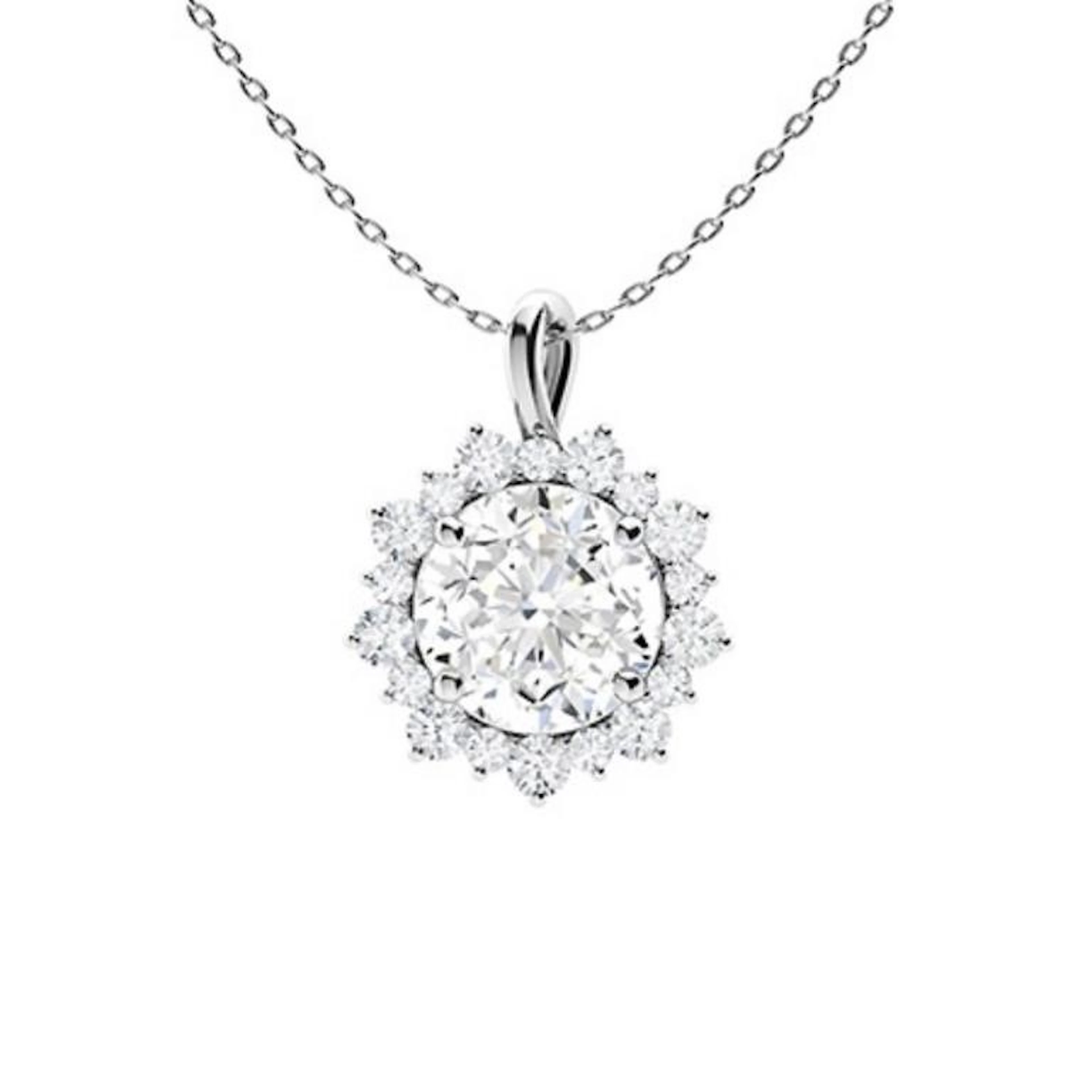 Gold & White Diamonds 2.50 Cts Necklace - E/VVS