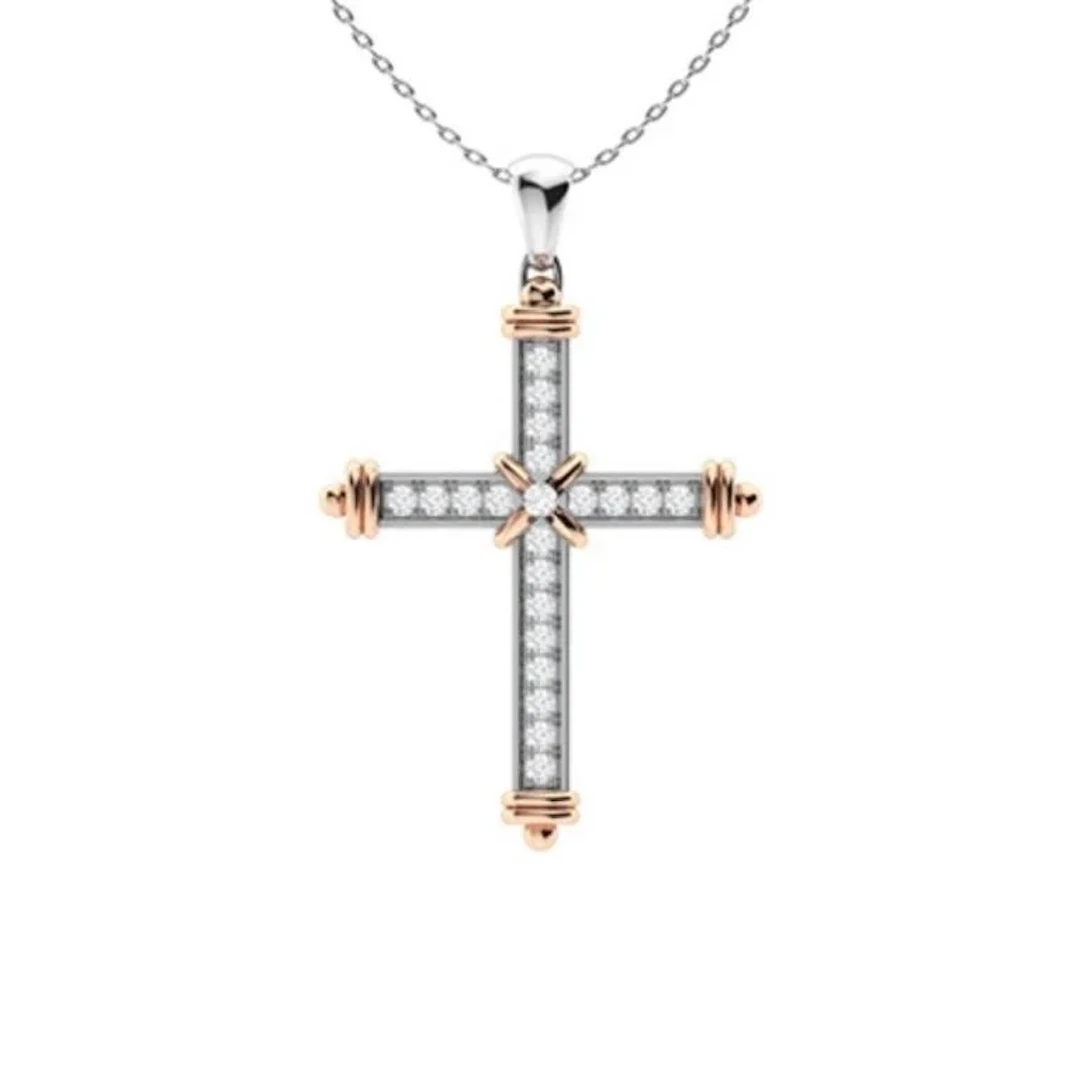 Gold & White Diamonds 2 Cts Necklace - E/VVS