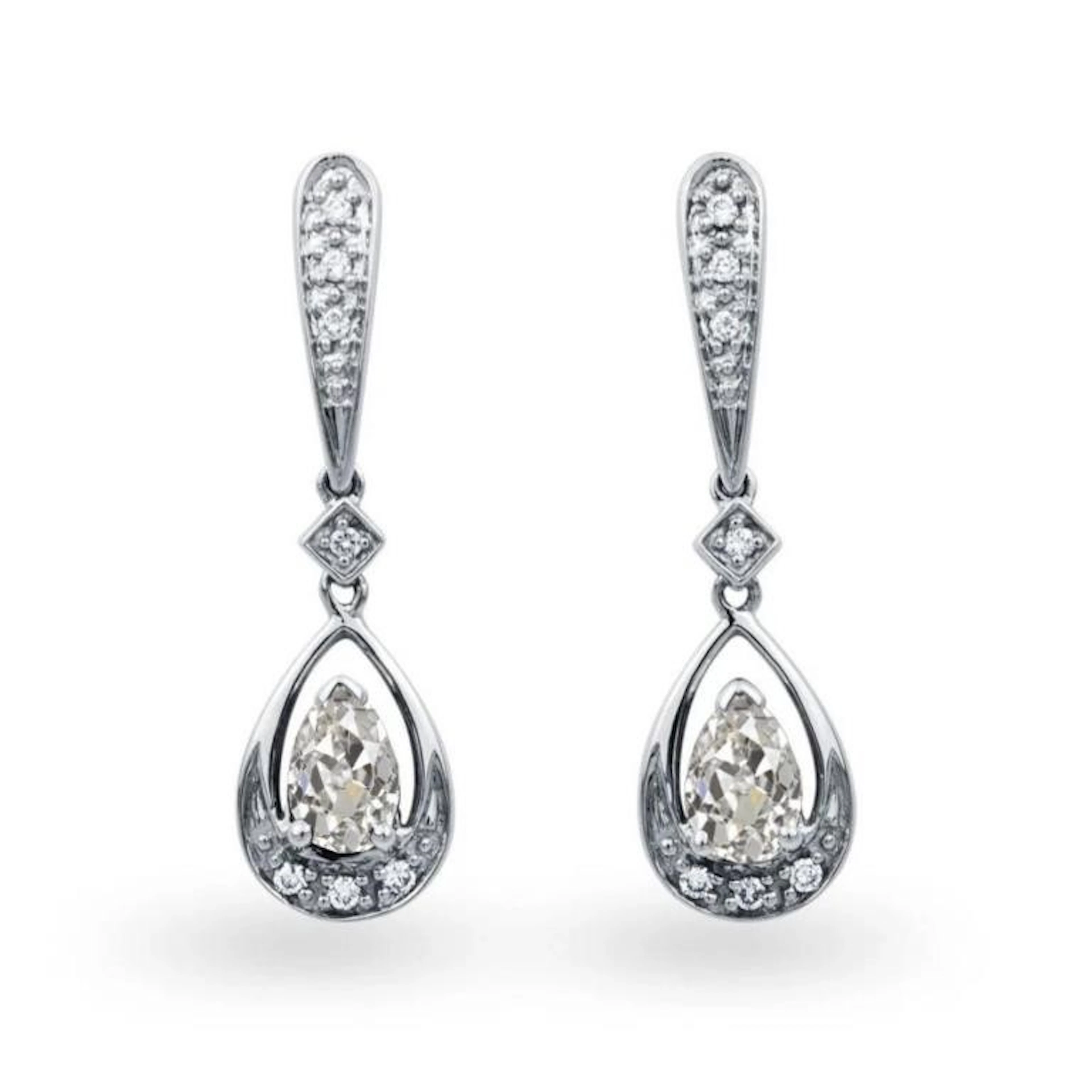 Gold & White Diamond 4.25 Cts Earrings