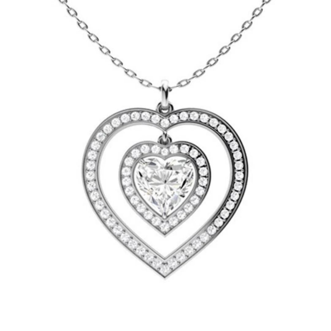 Gold & White Diamonds 3 Cts Necklace - E/VVS