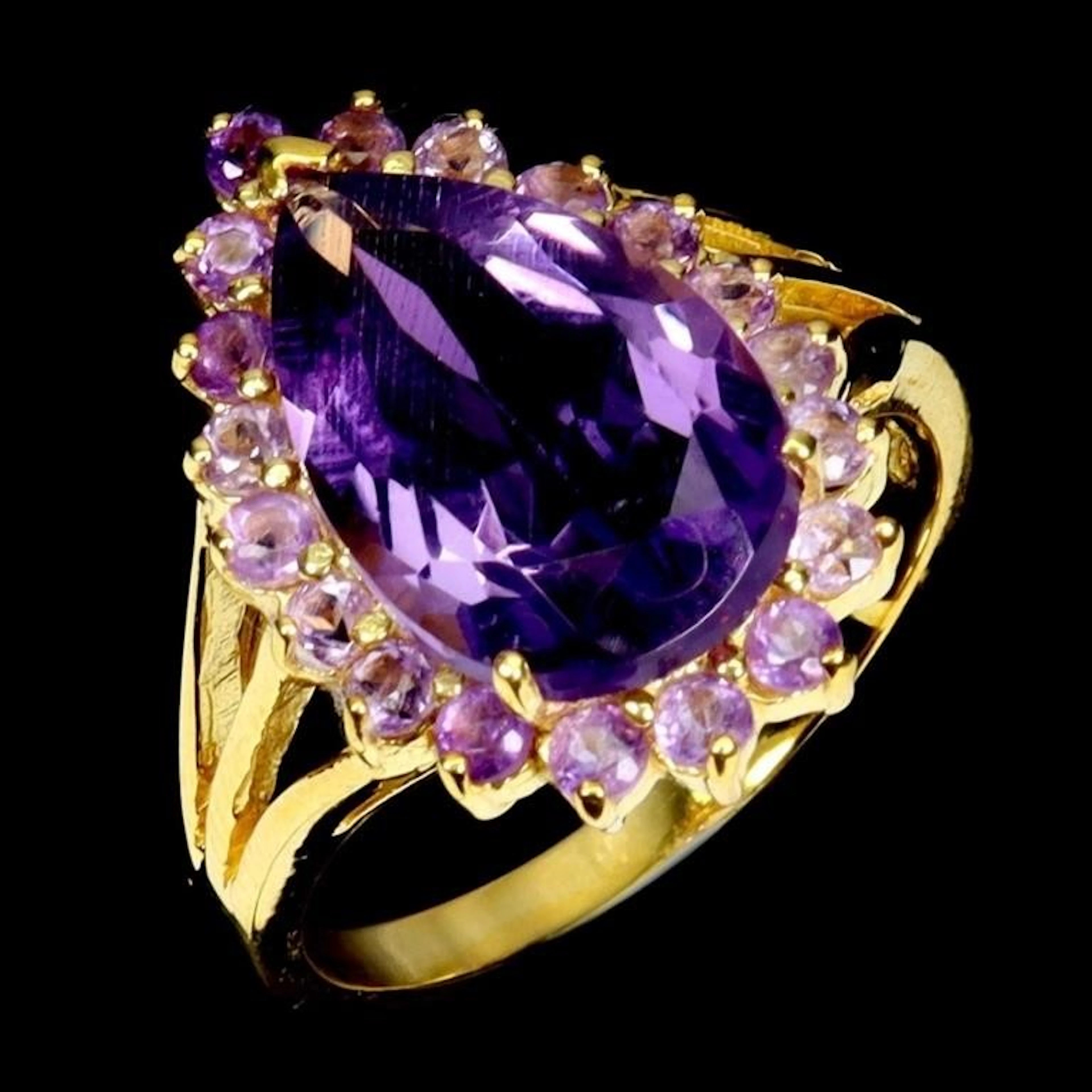 Natural Uruguay Amethyst Ring