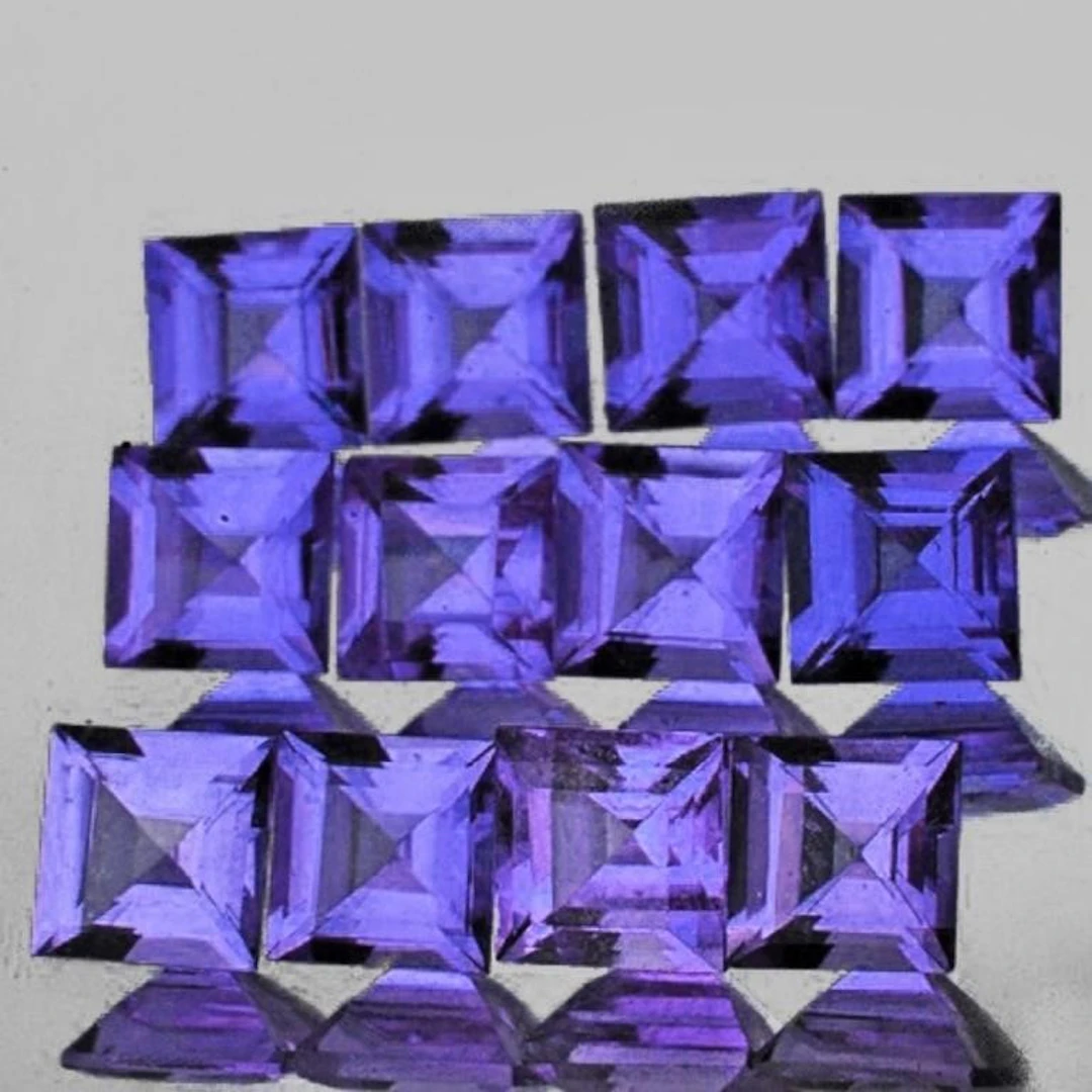 Natural Bluish Violet Iolite 12 Pcs {Flawless-VVS}