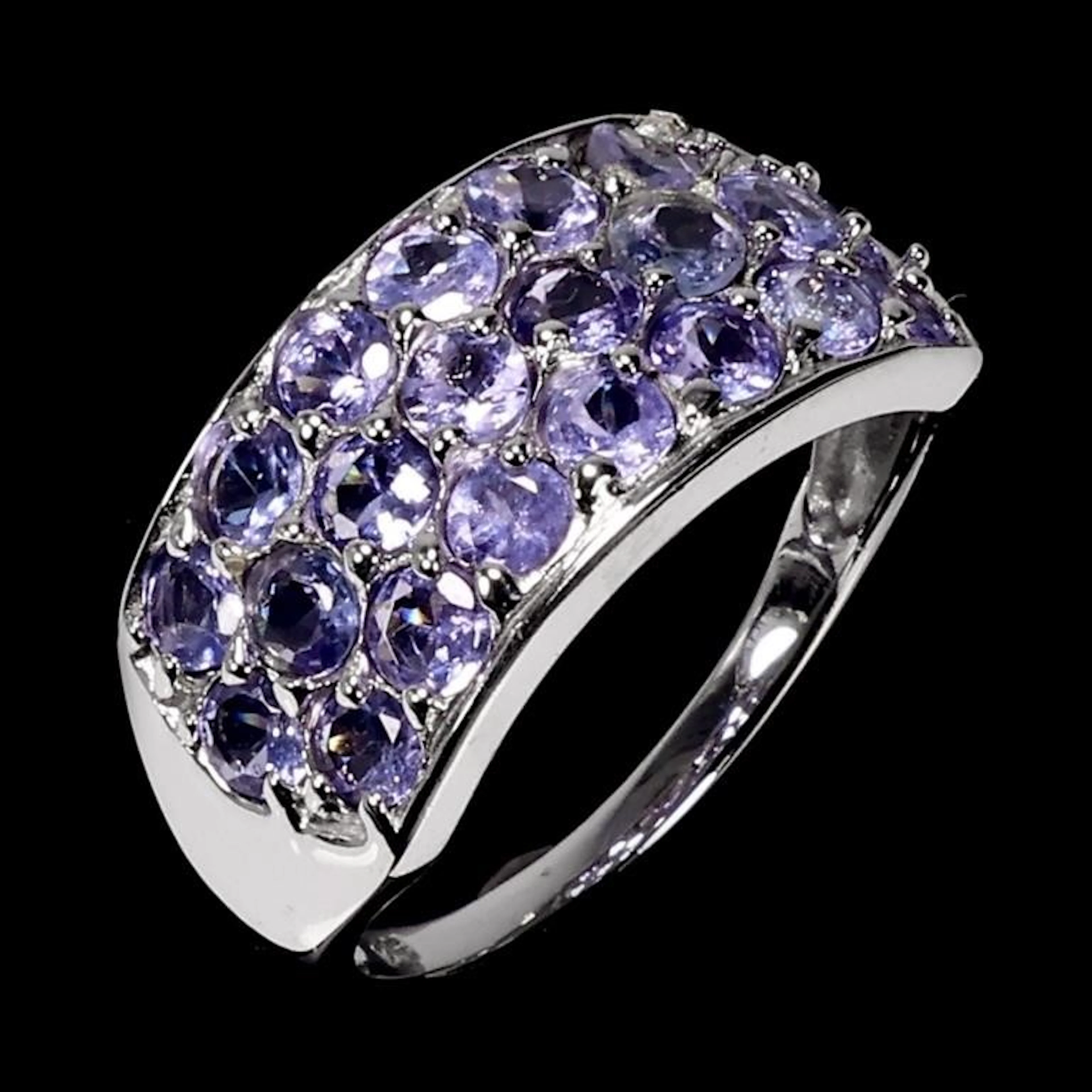 Natural Purple Blue Tanzanite Ring