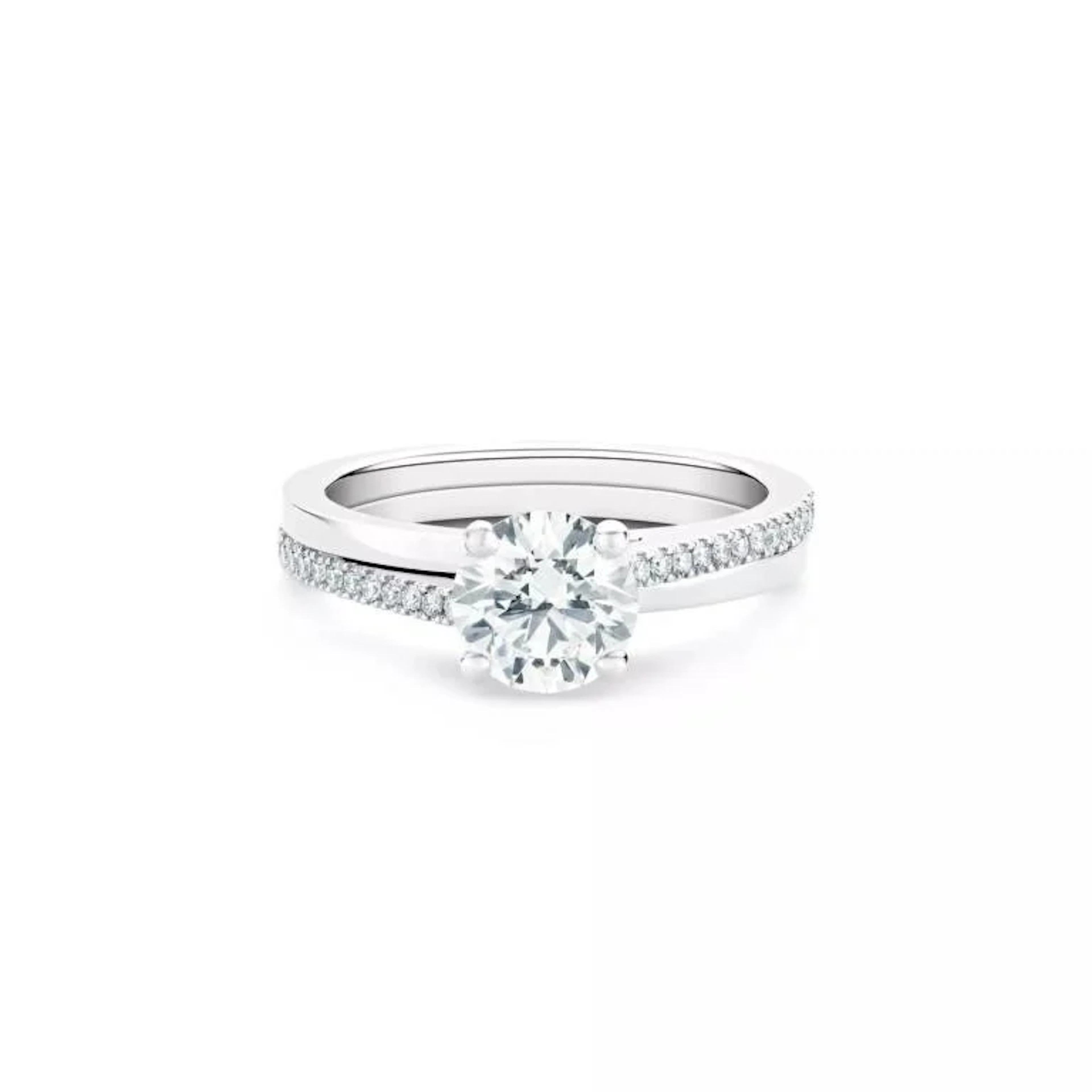 Gold & White Diamond 1.09 Cts Ring - E/VVS