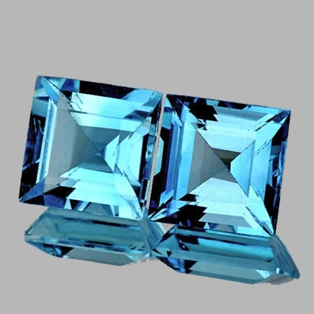 Natural Sky Blue Topaz Pair {Flawless-VVS1}