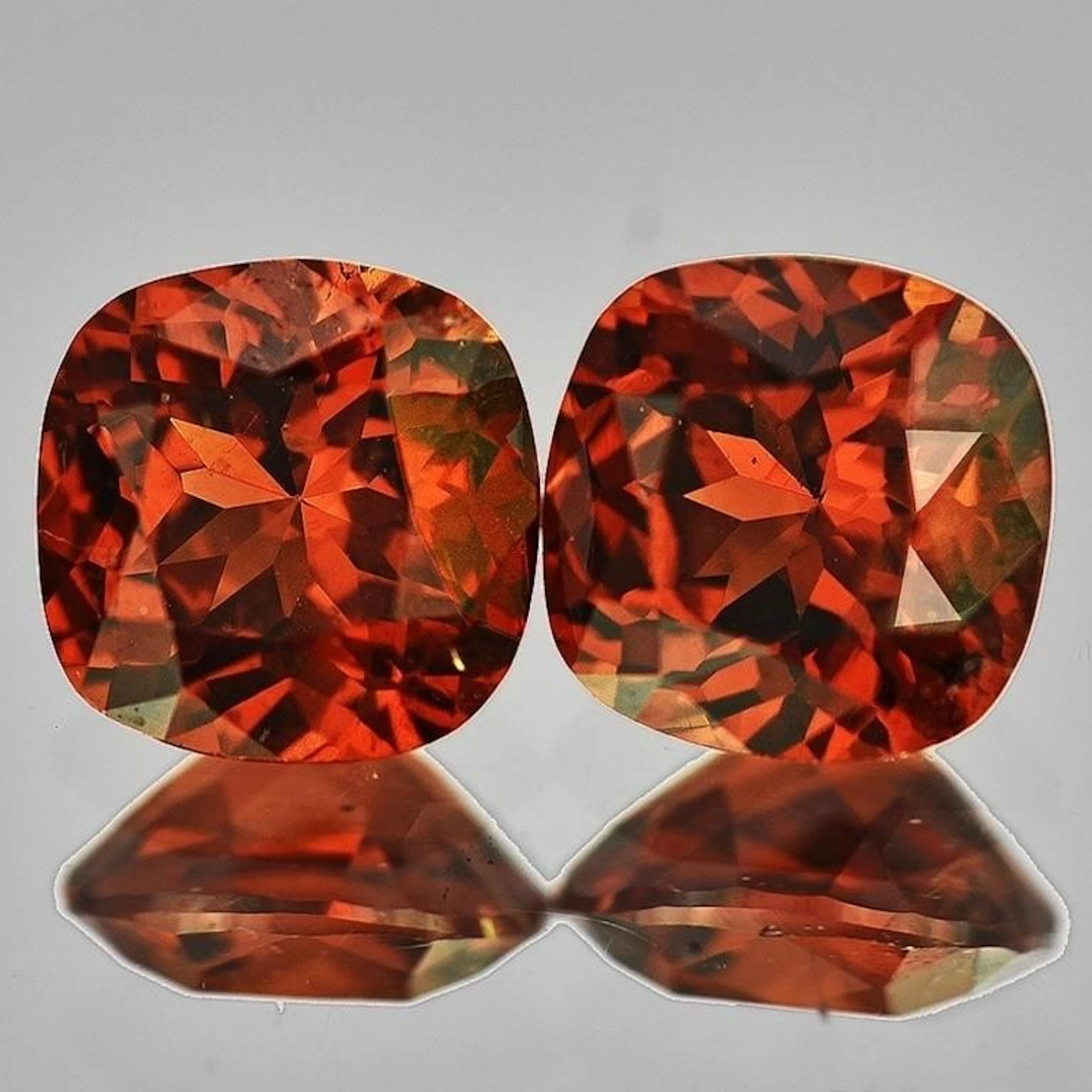 Natural Mandarin Orange Spessartite Garnet Pair -