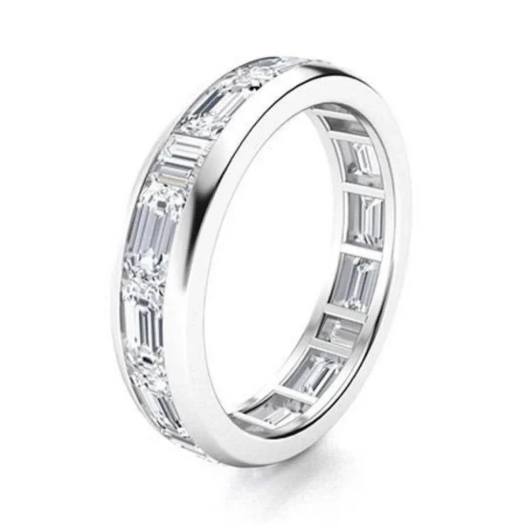 Gold & White Diamond 5.00 Cts Eternity Ring
