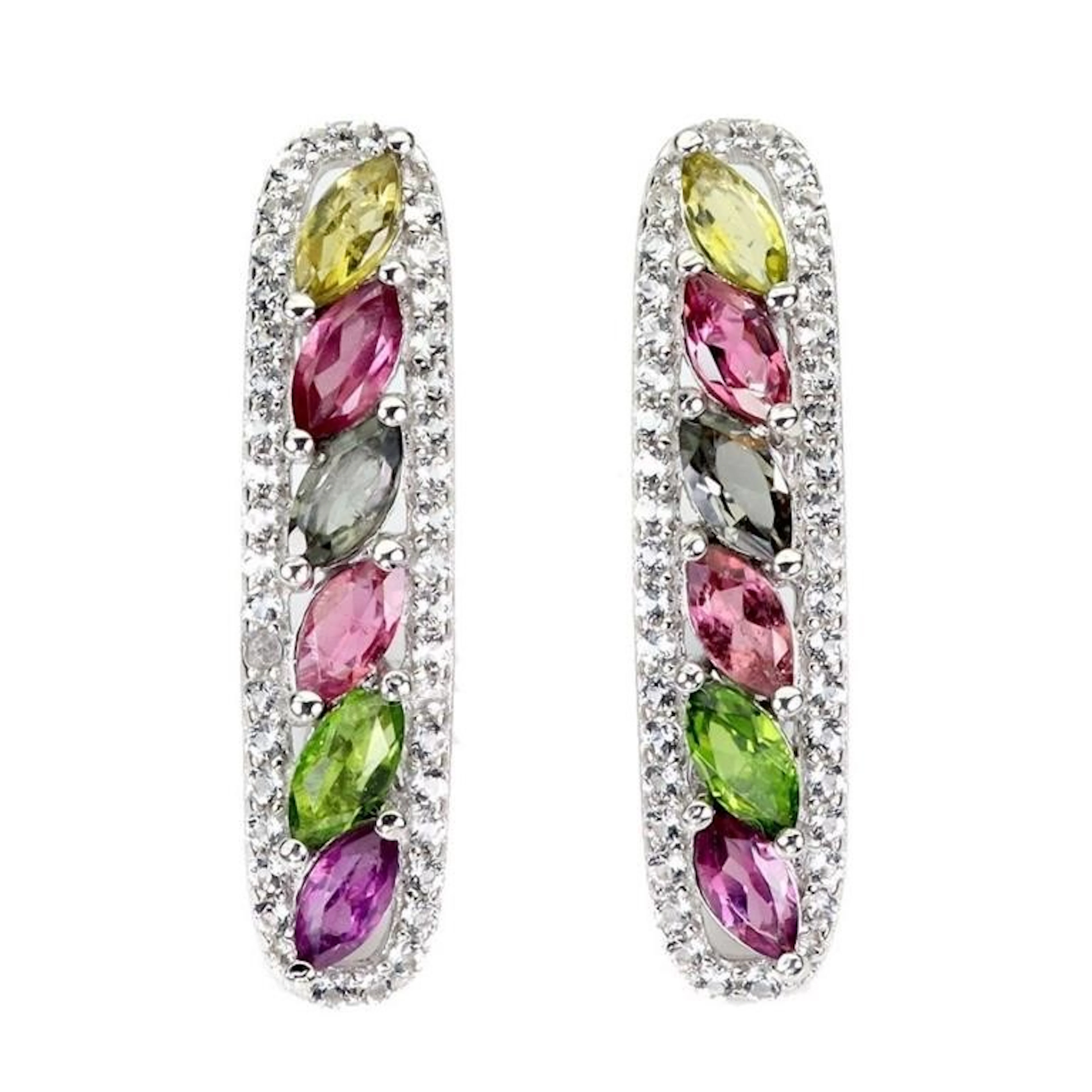 Natural Marquise Tourmaline Earrings